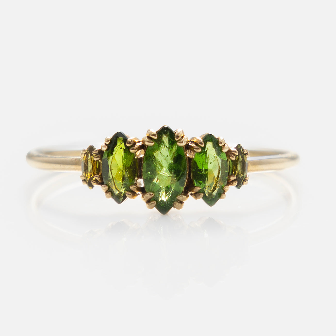 Solid Gold Marquise Cluster Ring - Elegant & Timeless Jewelry for Women | Perfect for Weddings, Anniversaries & Special Occasions