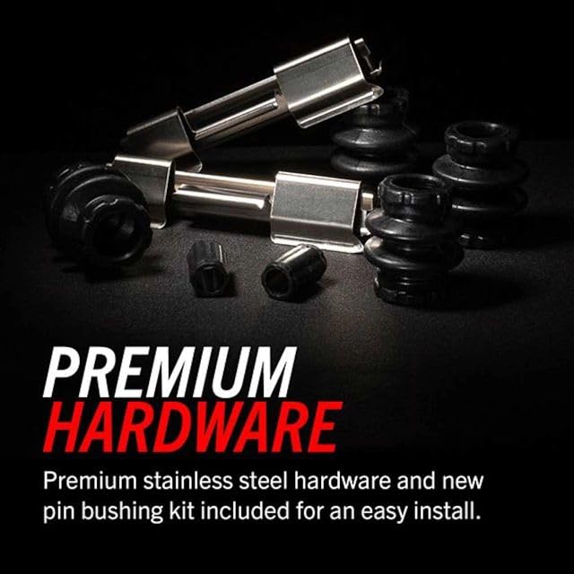 Power Stop Z23-1741 Front Z23 Evolution Sport Carbon Fiber Infused Ceramic Brake Pads with Hardware Kit - High Performance Braking for Cars, Trucks & SUVs - Perfect for Daily Driving & Track Use