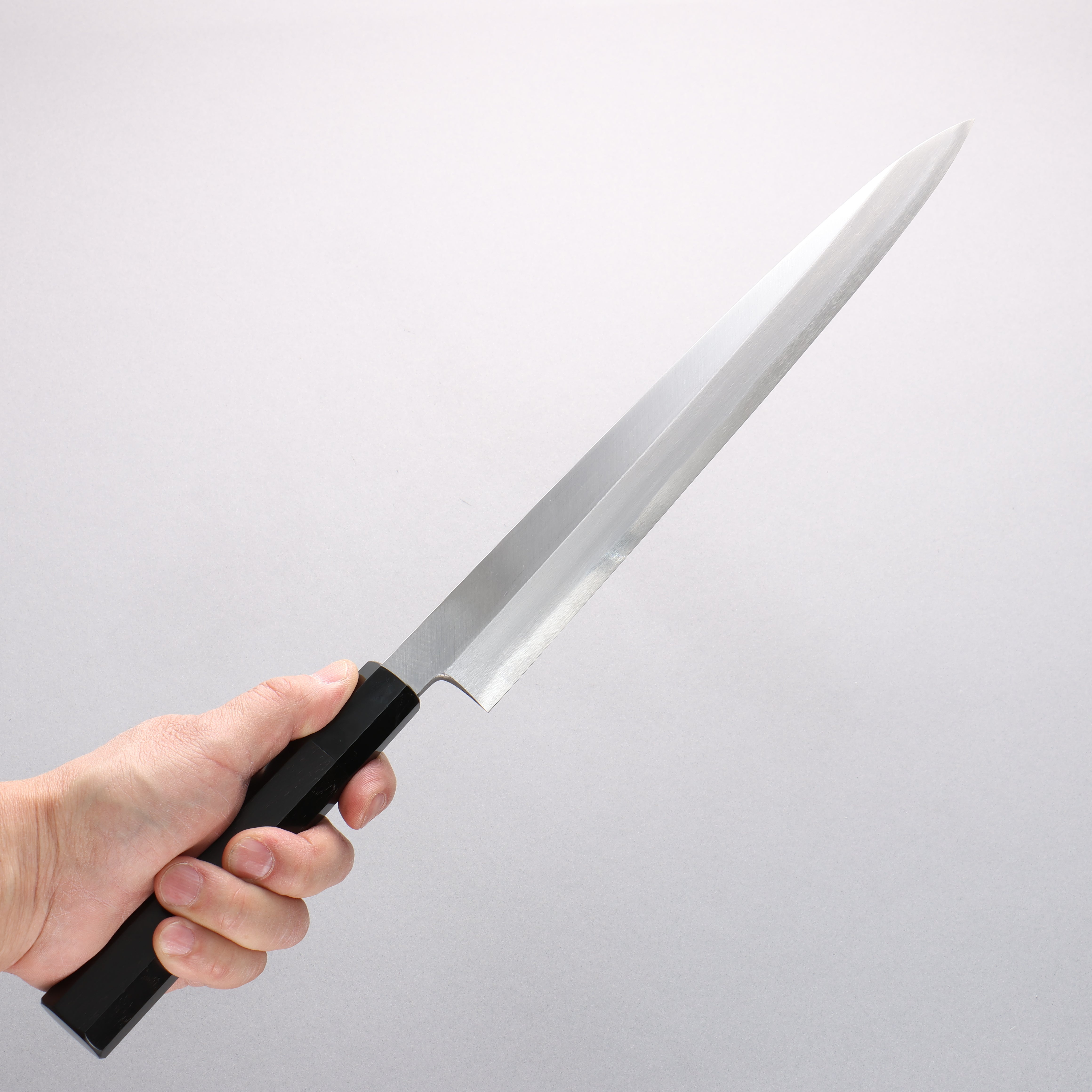 Premium Minamoto Akitada No.2 Blue Steel Yanagiba Sushi Knife 300mm - Handcrafted Japanese Sushi Chef Knife with Ebony Wood Handle - Perfect for Sashimi, Slicing Raw Fish & Professional Japanese Cuisine