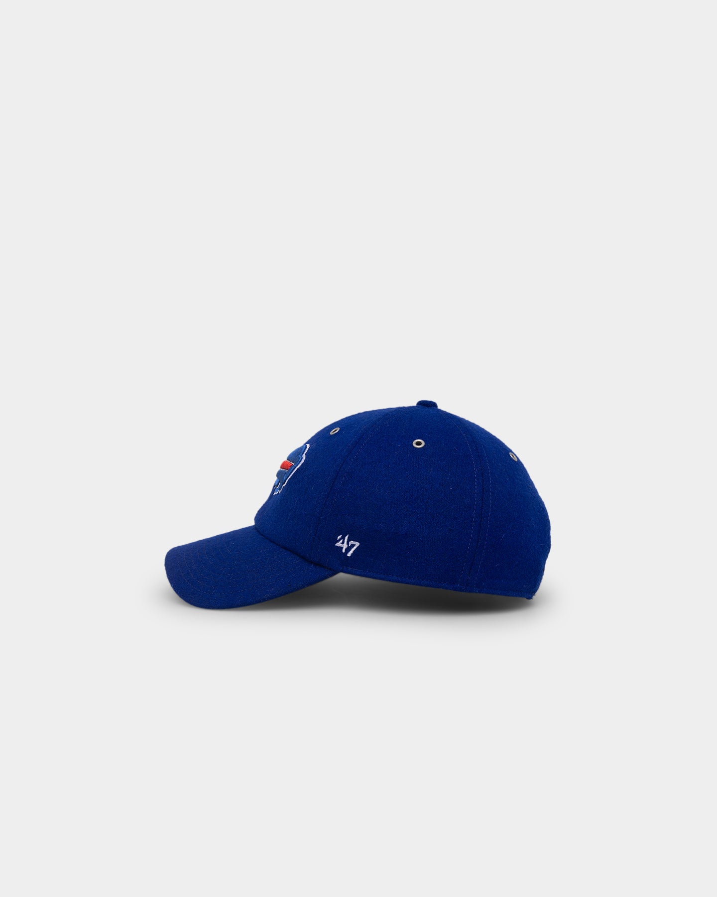 47 Brand Buffalo Bills Wooly '47 Clean Up Strapback Royal - Adjustable Snapback Hat for Men & Women - Perfect for Game Day, Tailgating & Casual Wear