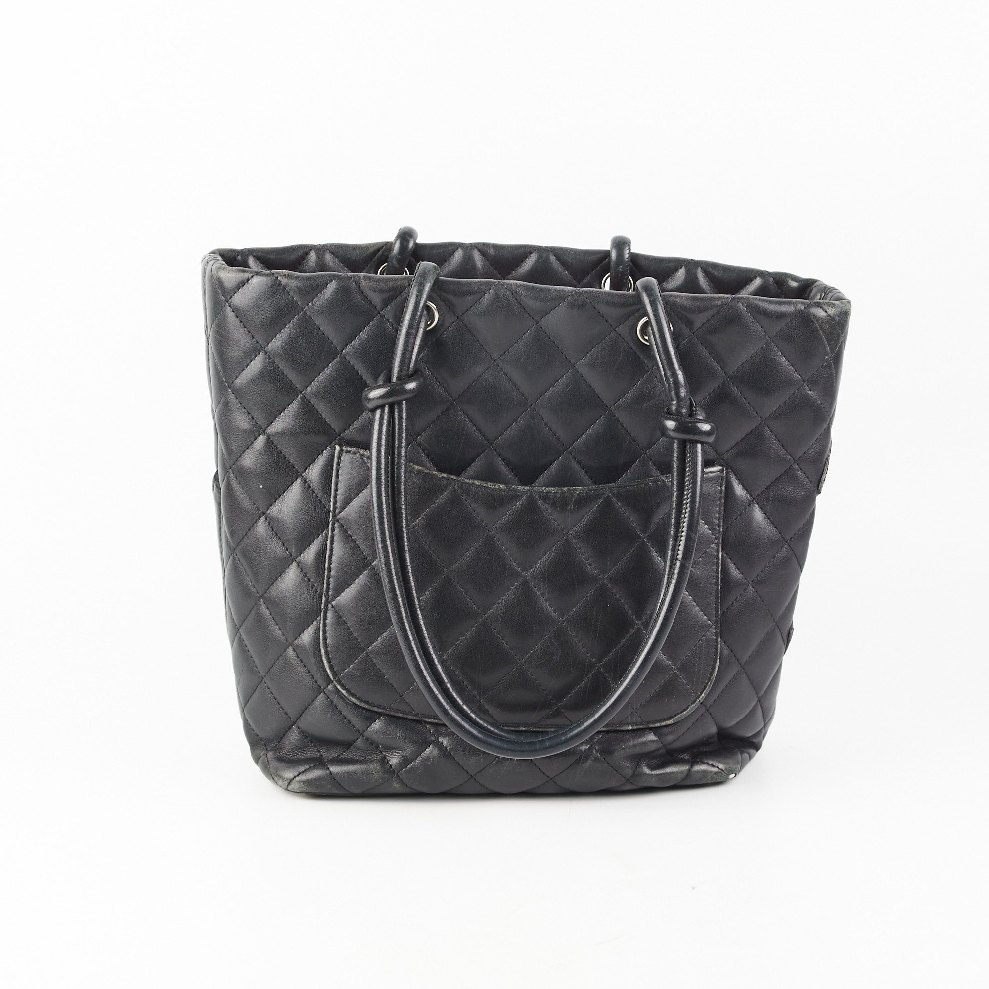 Chanel Cambon Ligne Medium Black Leather Tote Bag - Luxury Designer Handbag for Women, Perfect for Work, Travel & Everyday Use