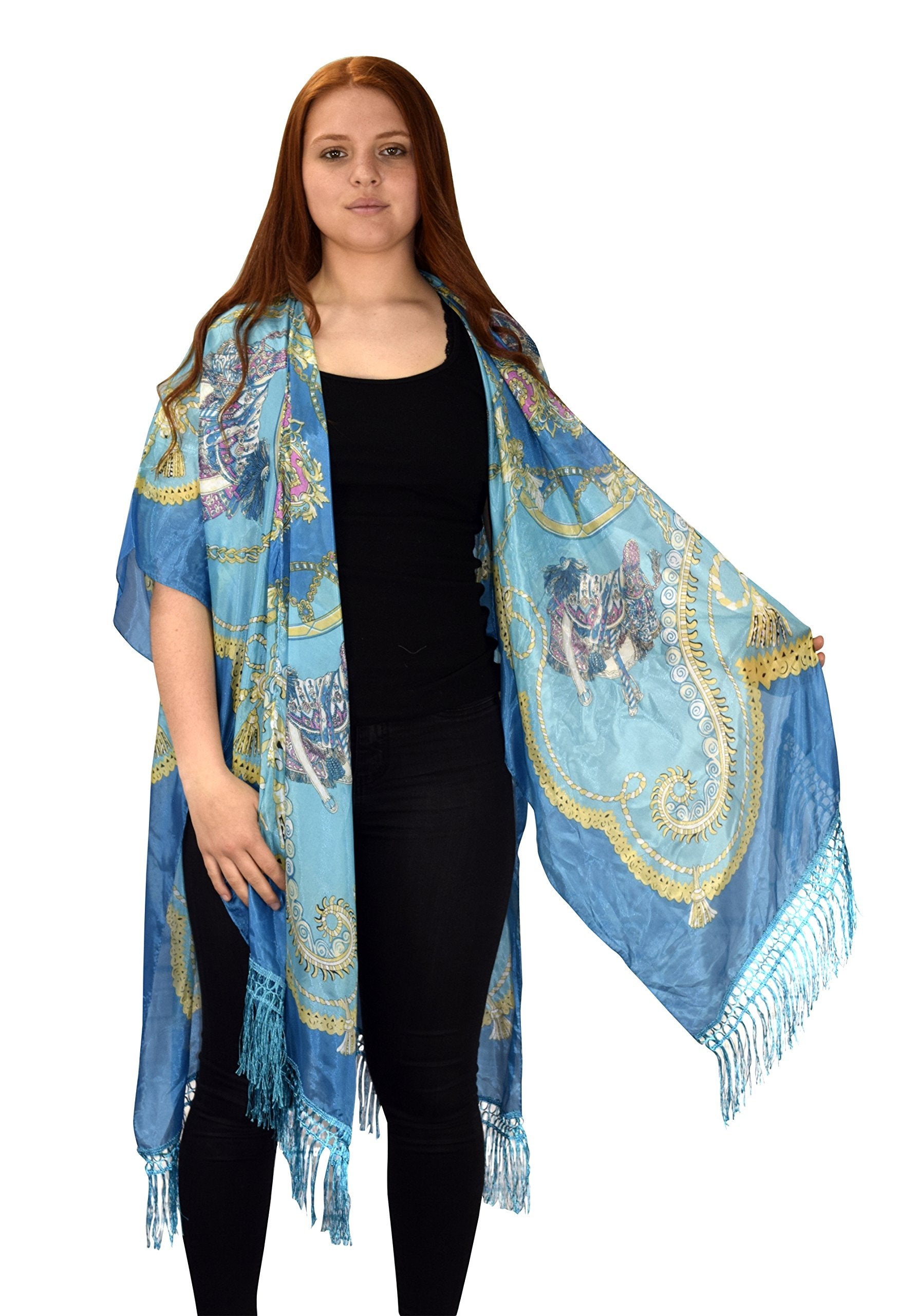 Vintage Kimono Robe for Women - Lightweight Cardigan Cover Up, Summer Beach Poncho - Perfect for Loungewear, Yoga, and Boho Outfits