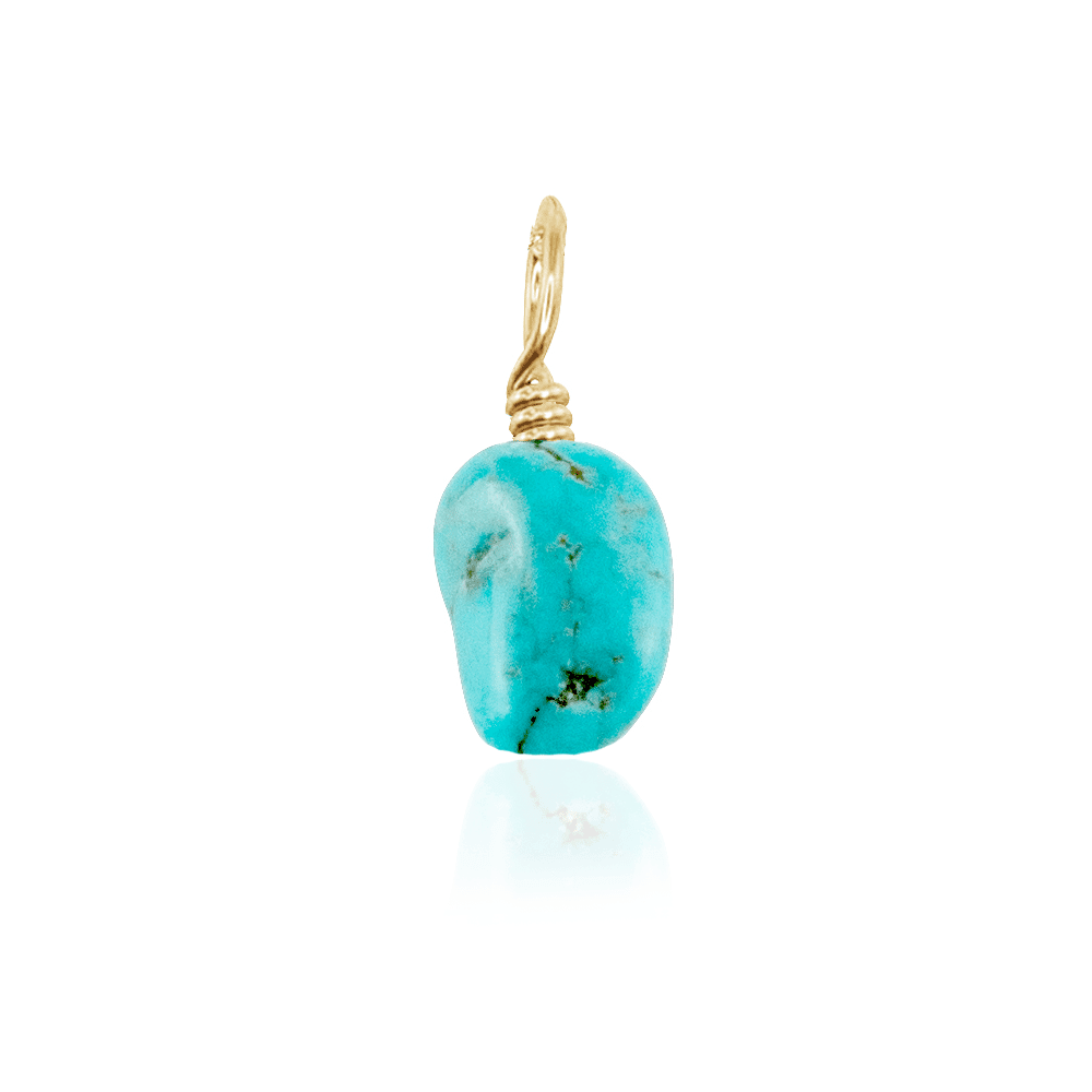 Natural Raw Turquoise Crystal Pendant Necklace - Handmade Boho Jewelry for Women, Spiritual Healing Stone Gift for Meditation & Yoga