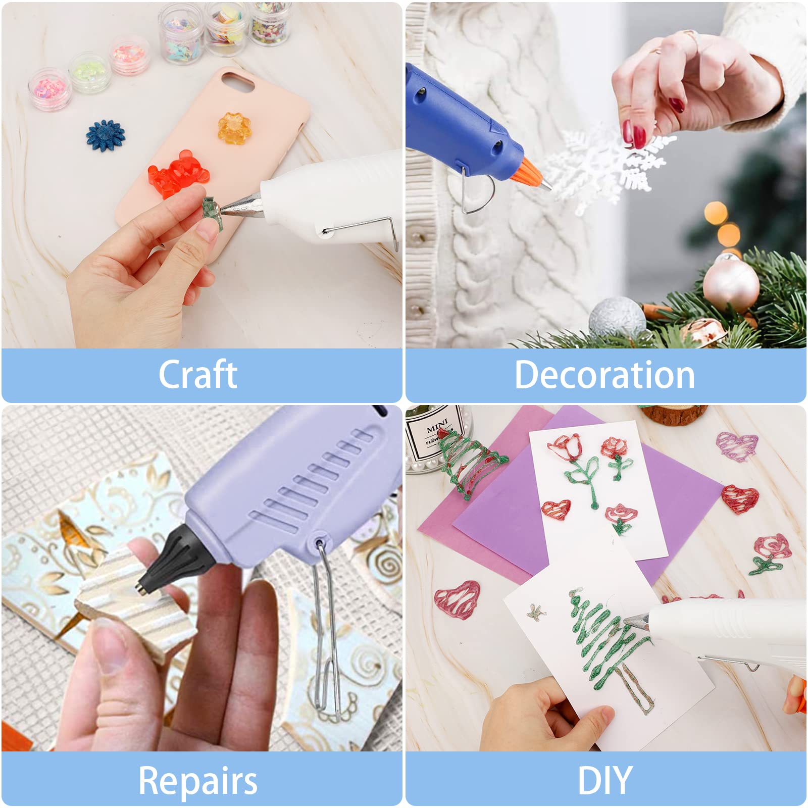 24PCS Clear Mini Hot Glue Sticks 0.27