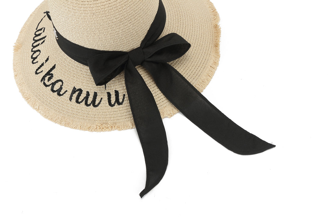 Gardenia Kūlia i ka Nu'u Beige Hat - Stylish Floral Design for Women's Outdoor Activities & Beach Vacations