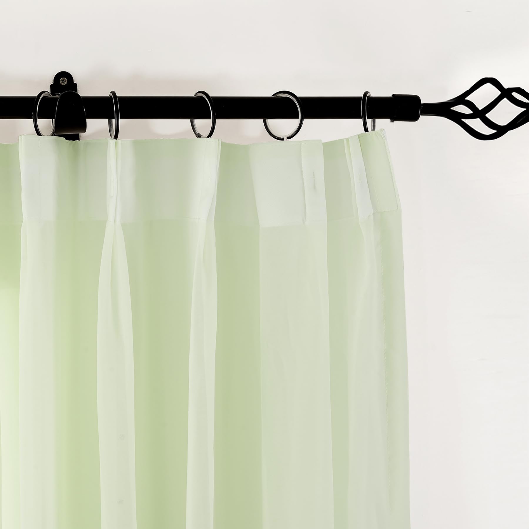 Cololeaf Extra Wide Sheer Curtains for Living Room, Bedroom, Kitchen & Outdoor - Pinch Pleat Design - 150