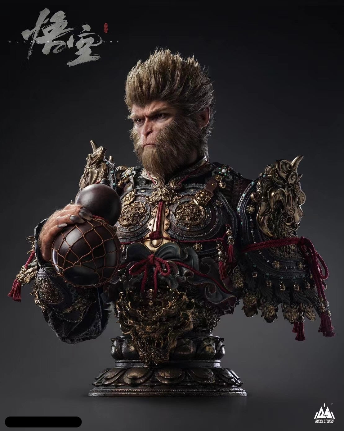 Official Licensed Black Myth Wukong 1:1 Scale Bust Statue - Premium Collectible for Gaming Fans & Home Decor | Perfect for Display in Game Rooms, Offices, and Collections