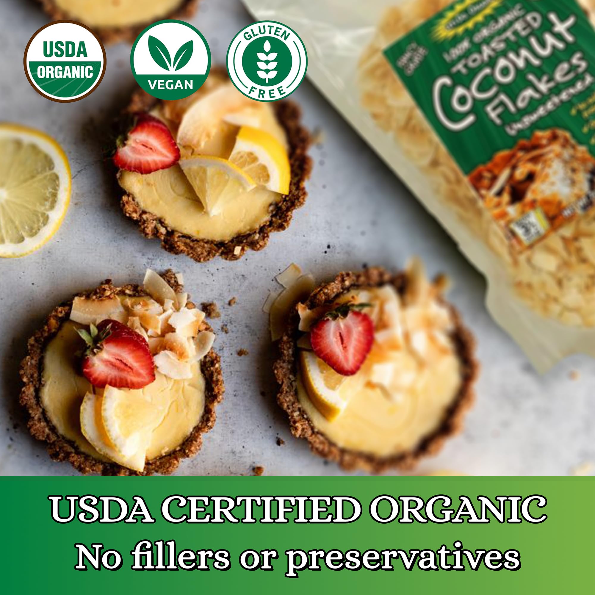 Organic Unsweetened Toasted Coconut Flakes by Edward & Sons Let's Do Organic - 25 lbs Bulk Pack | Perfect for Baking, Smoothies, and Healthy Snacks