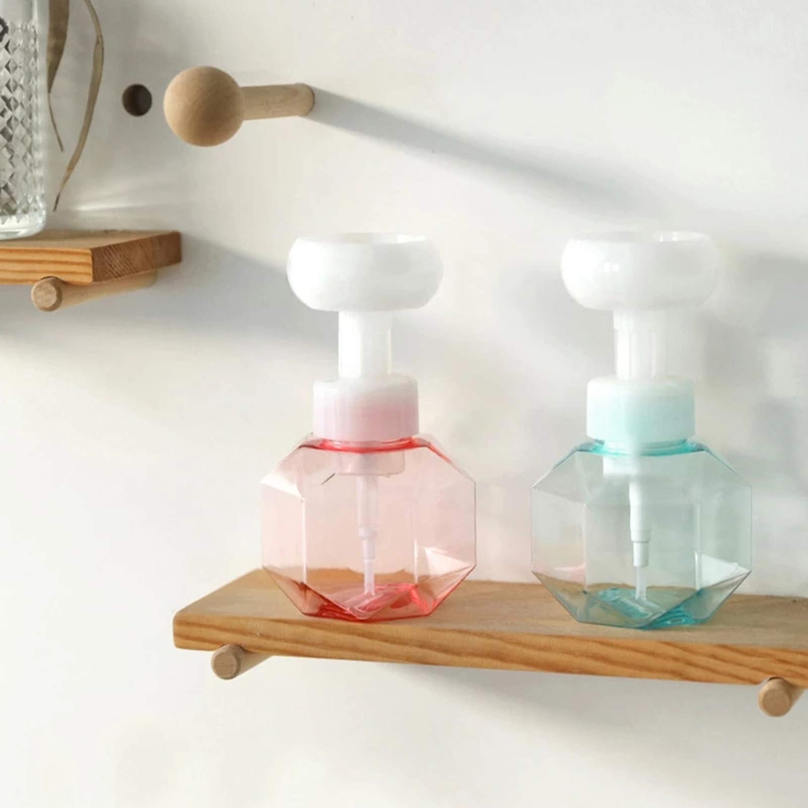 300ml Refillable Foaming Bottle - Mini Flower-Shaped Recyclable Hand Soap & Shower Gel Dispenser for Bathroom, Kitchen & Travel | Eco-Friendly Cosmetic Container