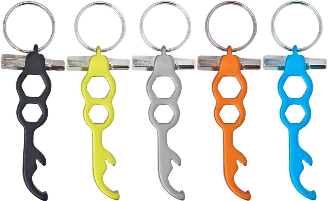 Ace Camp Bottle Opener Hex Tool - Multi-Purpose Outdoor Camping Gear for Beer, Soda & Survival Kits