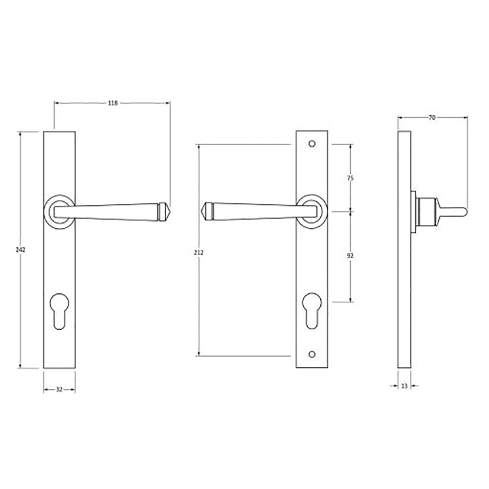 Stainless Steel Satin Finish Avon Multi-Point Lever Lock Door Handles - Secure & Stylish Entry for Homes & Offices
