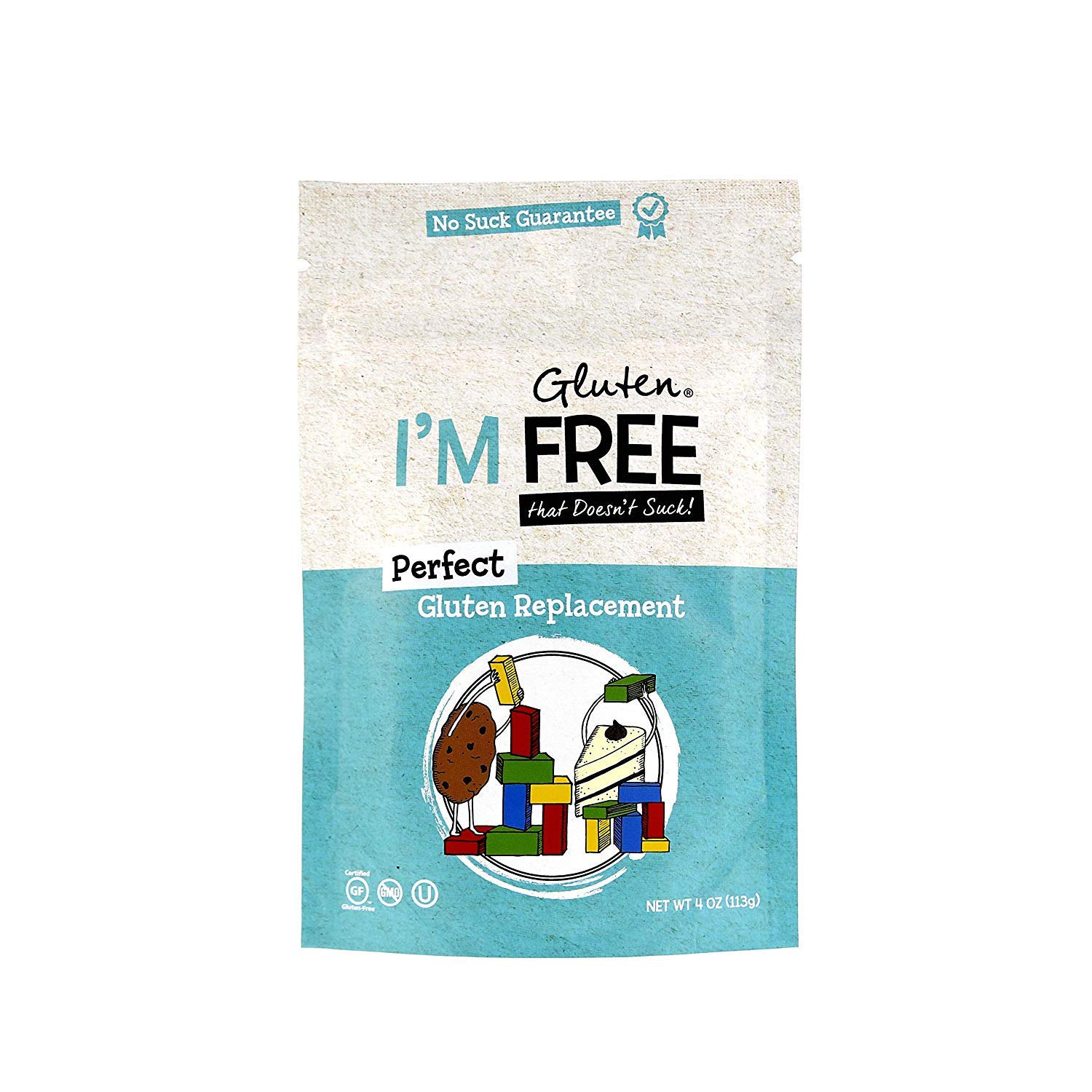 **Free Perfect Gluten Replacement Vegan Non-GMO Gluten-Free OU Kosher Certified - 4 oz | Ideal for Baking, Cooking & Enhancing Gluten-Free Flours**