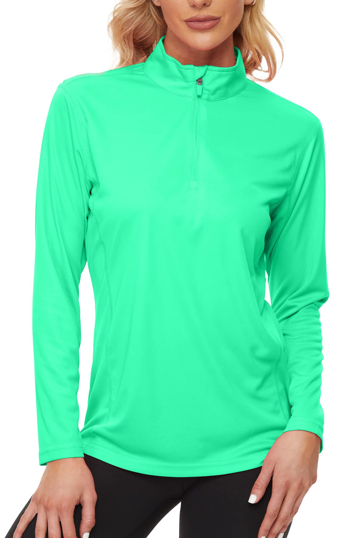 GOLDPKF Women's UPF 50+ Sun Protection Shirts - Long Sleeve UV Blocking Workout & Hiking Tops for Outdoor Activities, Running, and Travel