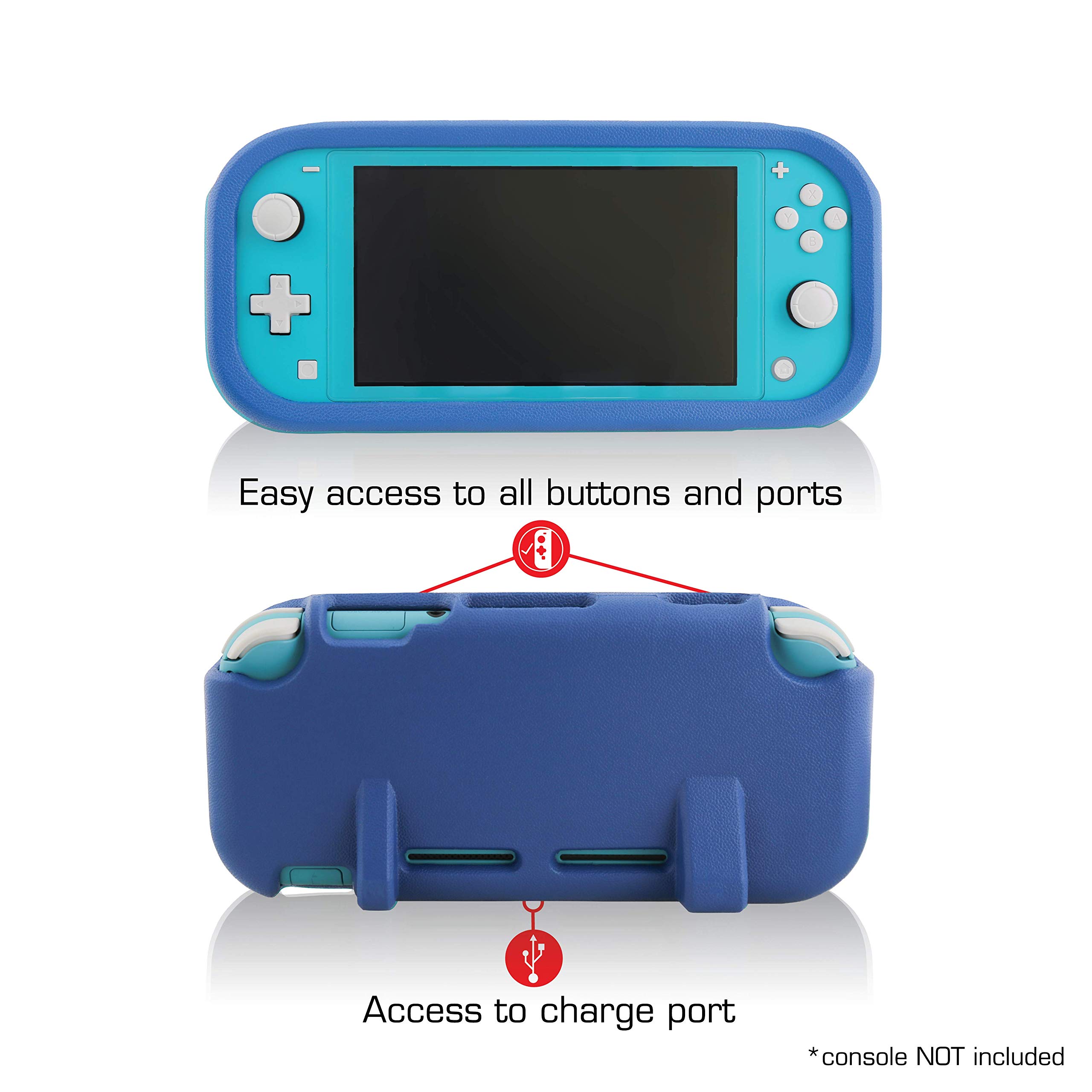 Nyko Bubble Case for Nintendo Switch Lite - Protective Shockproof Cover with Ergonomic Grip, Blue | Compatible with Nintendo Switch Lite | Perfect for Gaming, Travel & Everyday Protection