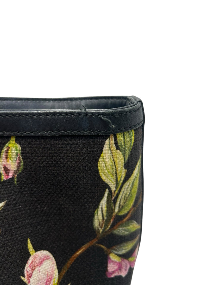Dolce & Gabbana Floral Print Canvas Leather Tote Bag for Women - Stylish Designer Handbag for Work, Travel & Everyday Use