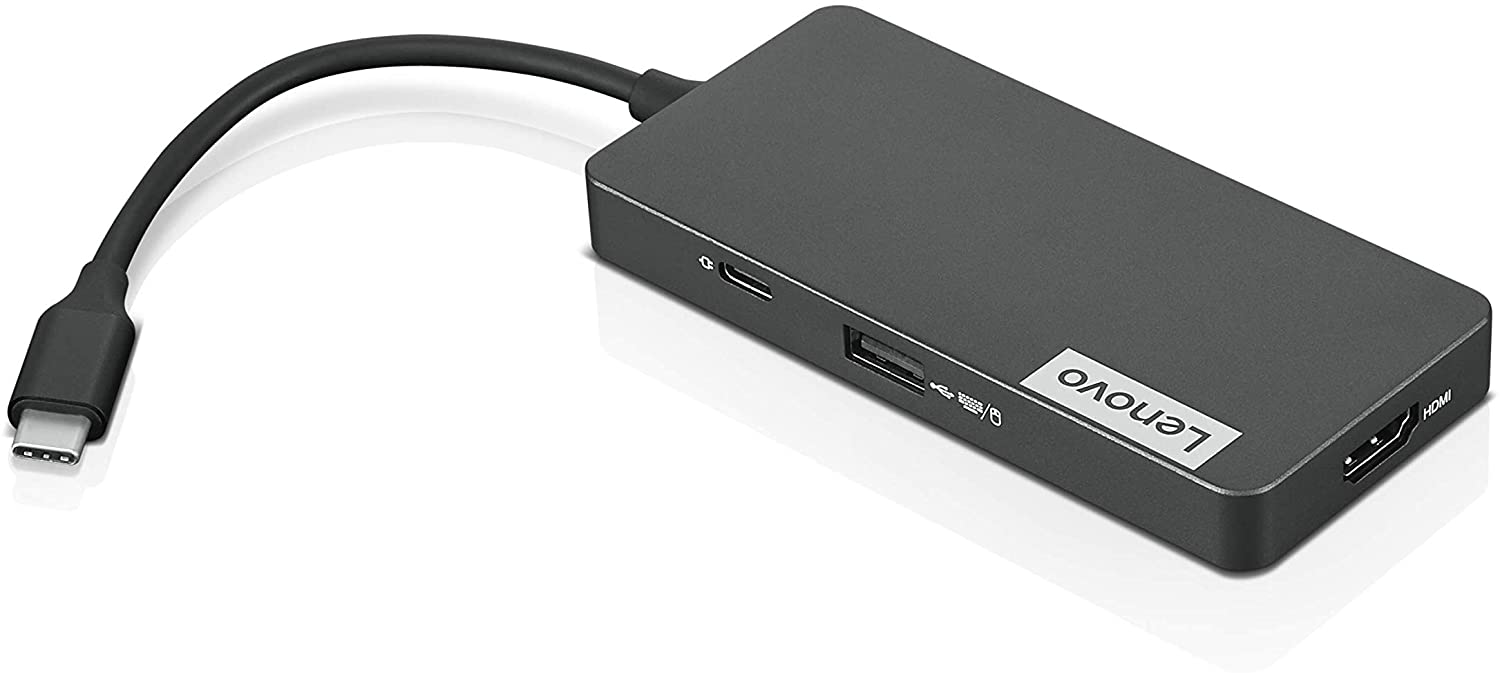 Lenovo 7-in-1 USB C Hub with HDMI, USB 3.1/2.0 Ports, SD/TF Card Reader & Laptop Charging - GX90T77924 (Iron Grey) - Perfect for MacBook, Dell, HP & More for Work, Travel & Home Office
