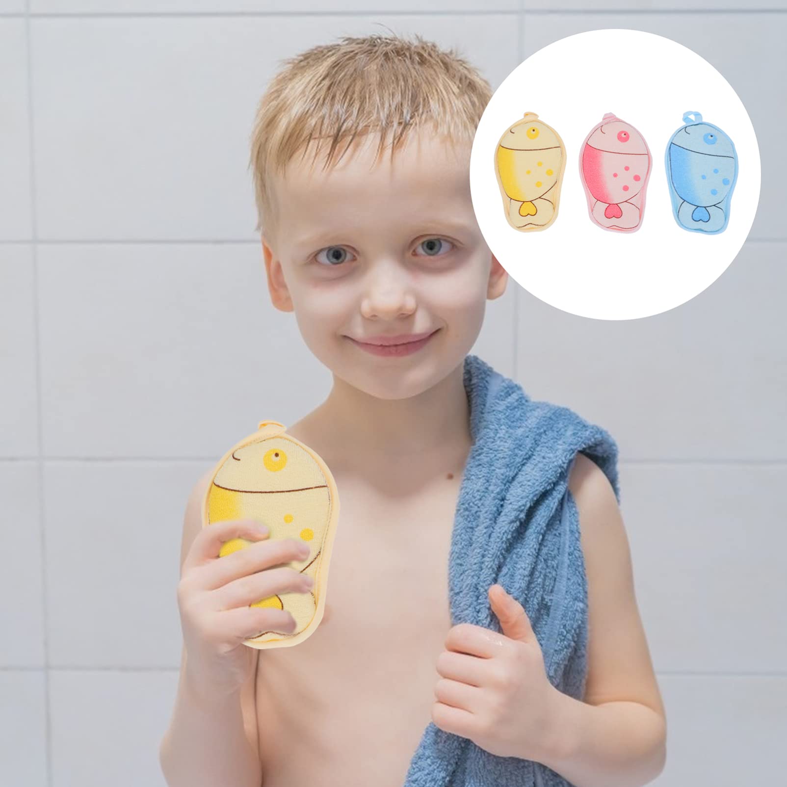 PLAFOPE 3 Pack Baby Bath Towels Set - Soft Hooded Bath Towels with Cartoon Back Scrubber for Newborns & Toddlers | Perfect for Bath Time, Swimming & Spa Fun