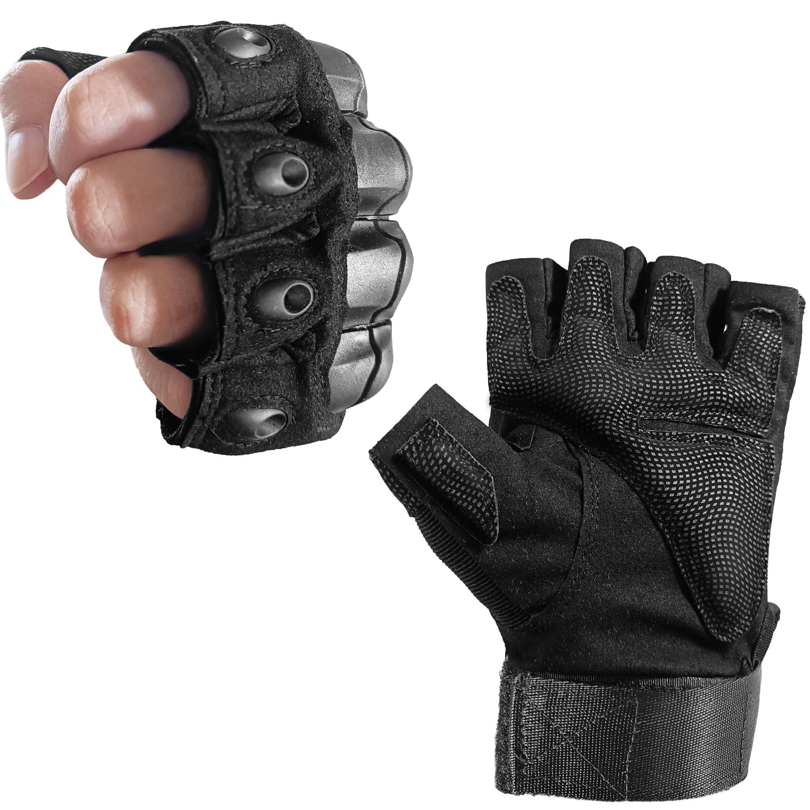 Tactical Fingerless Touch Screen Gloves for Men & Women - Breathable Motorcycle Riding & Paintball Gloves for Summer & Hot Weather - Perfect for Airsoft, Cycling, Outdoor Sports & Work