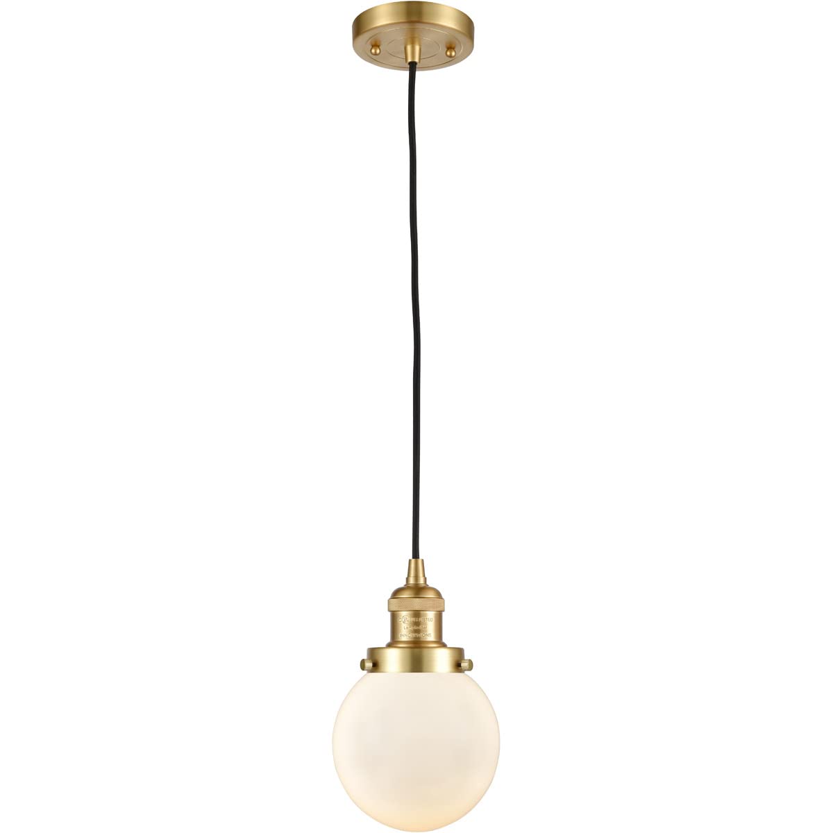 201C-SG-G201-6 LED Bare Bulb with 1 Light Cord Set in Satin Gold Finish - Perfect for Vintage Lighting, DIY Lamps, and Home Decor Projects