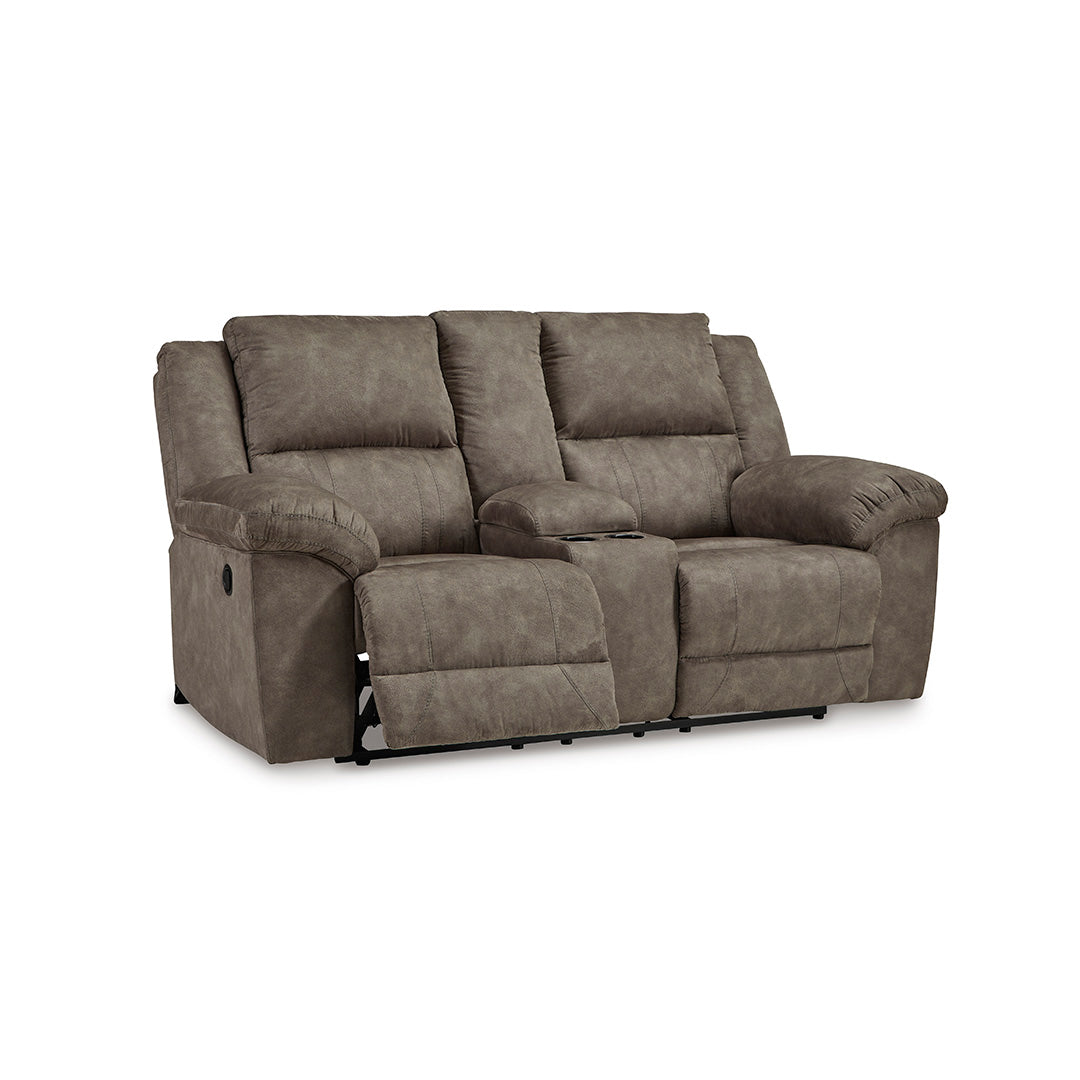 Laresview Reclining Loveseat with Console - Modern 2-Seater Recliner Sofa with Cup Holder & Storage | Perfect for Living Room, Home Theater & Small Spaces
