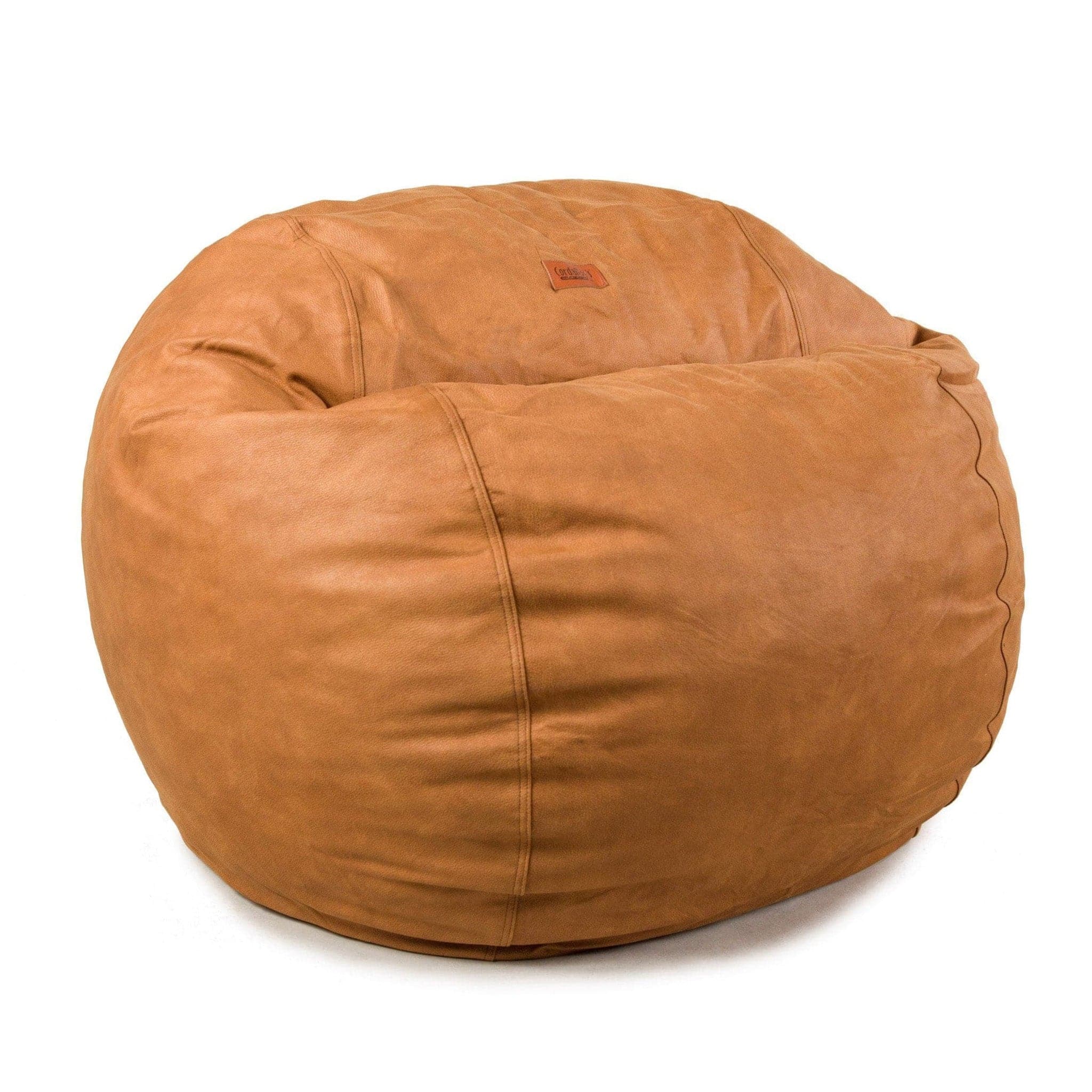 Queen Size Faux Leather Bean Bag Chair - Ultra Soft & Comfortable for Living Room, Bedroom, or Game Room Relaxation