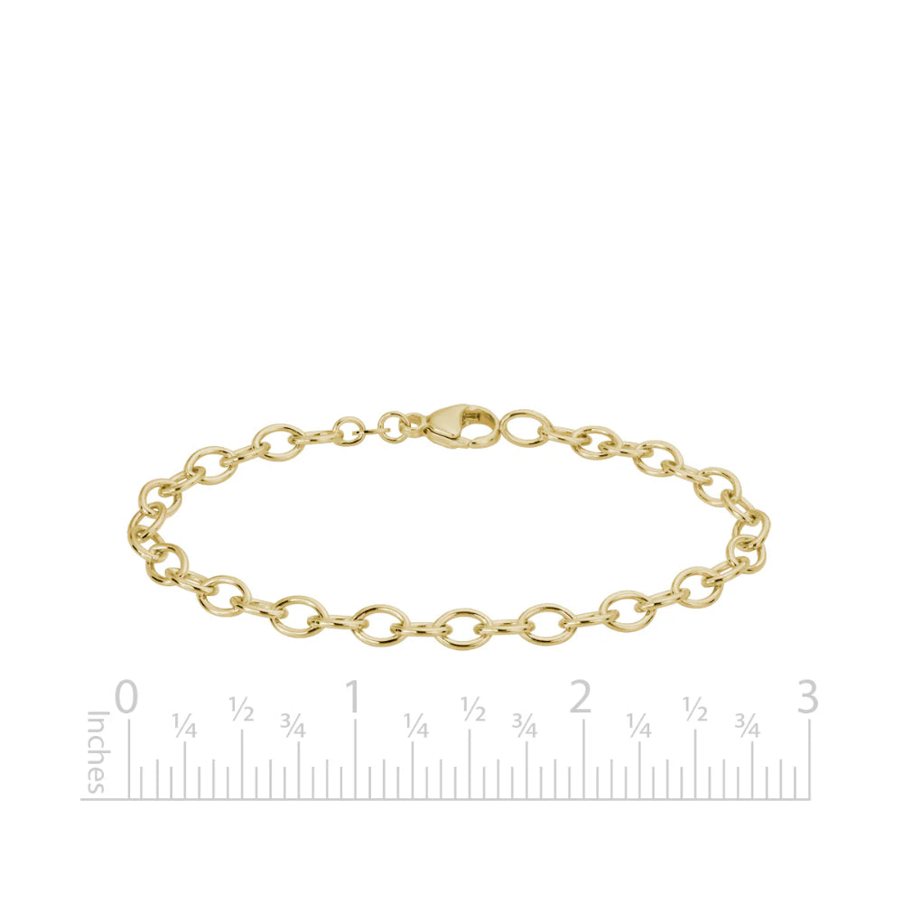 14K Gold Cable Link Bracelet for Women - 7.5 Inch Adjustable Luxury Jewelry Gift for Anniversary, Birthday & Special Occasions - Perfect for Everyday Wear, Date Nights & Formal Events