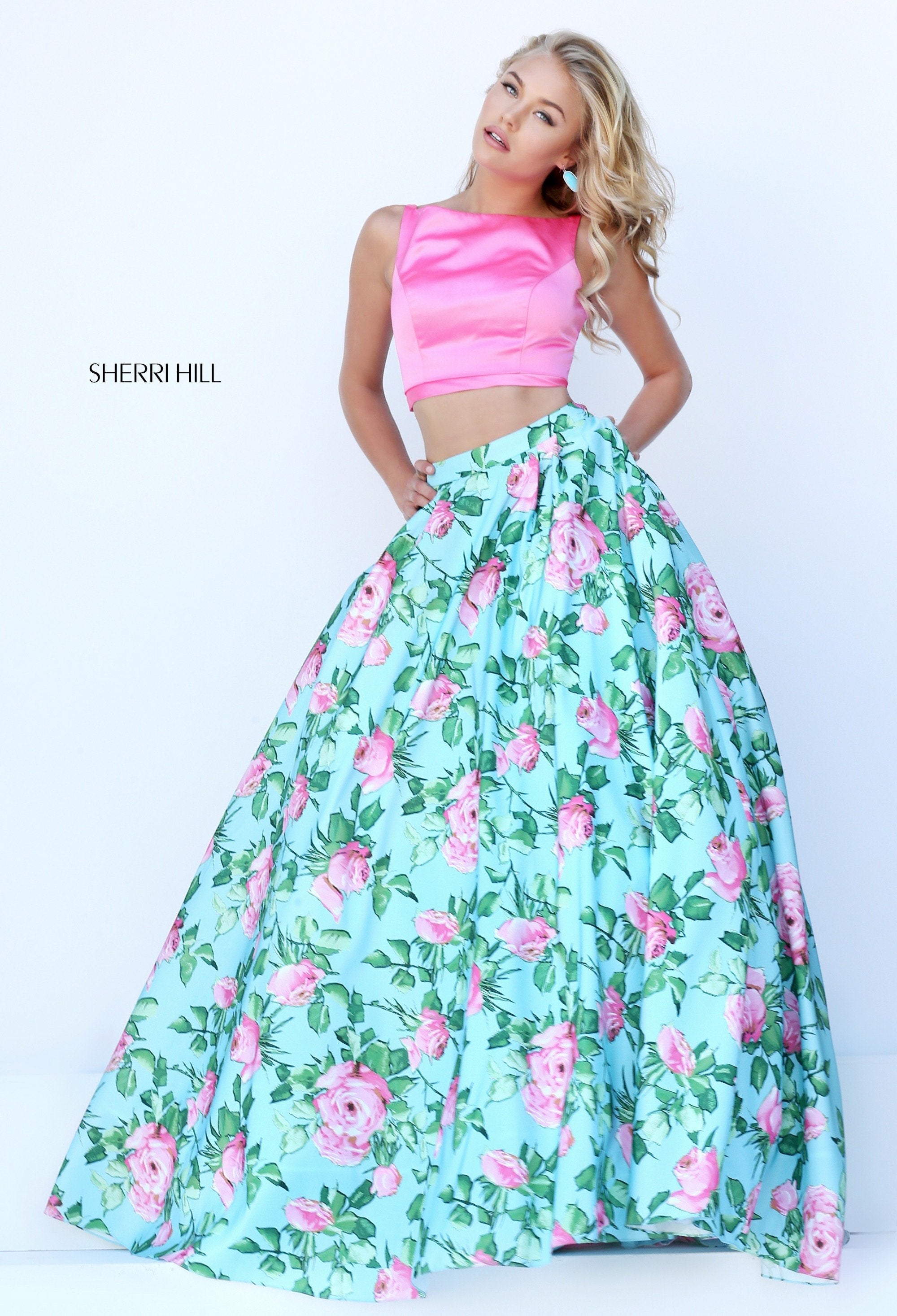 pink/light blue print