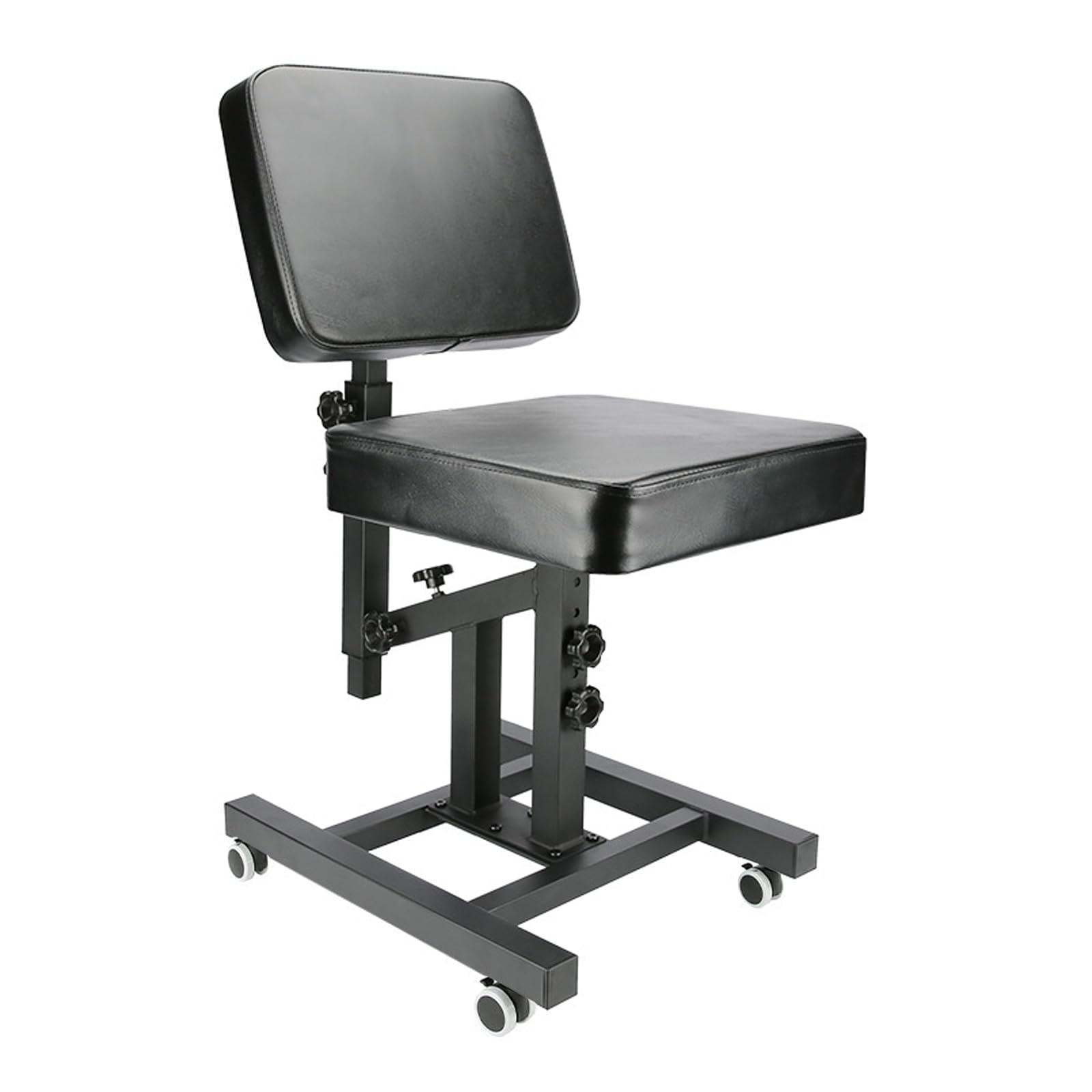HOINCO Adjustable Tattoo Chair with Armrest - Multifunctional Beauty Salon Stool for Artists, Tattooists & Makeup Artists | Perfect for Tattoo Studios, Beauty Salons & Home Use - Black