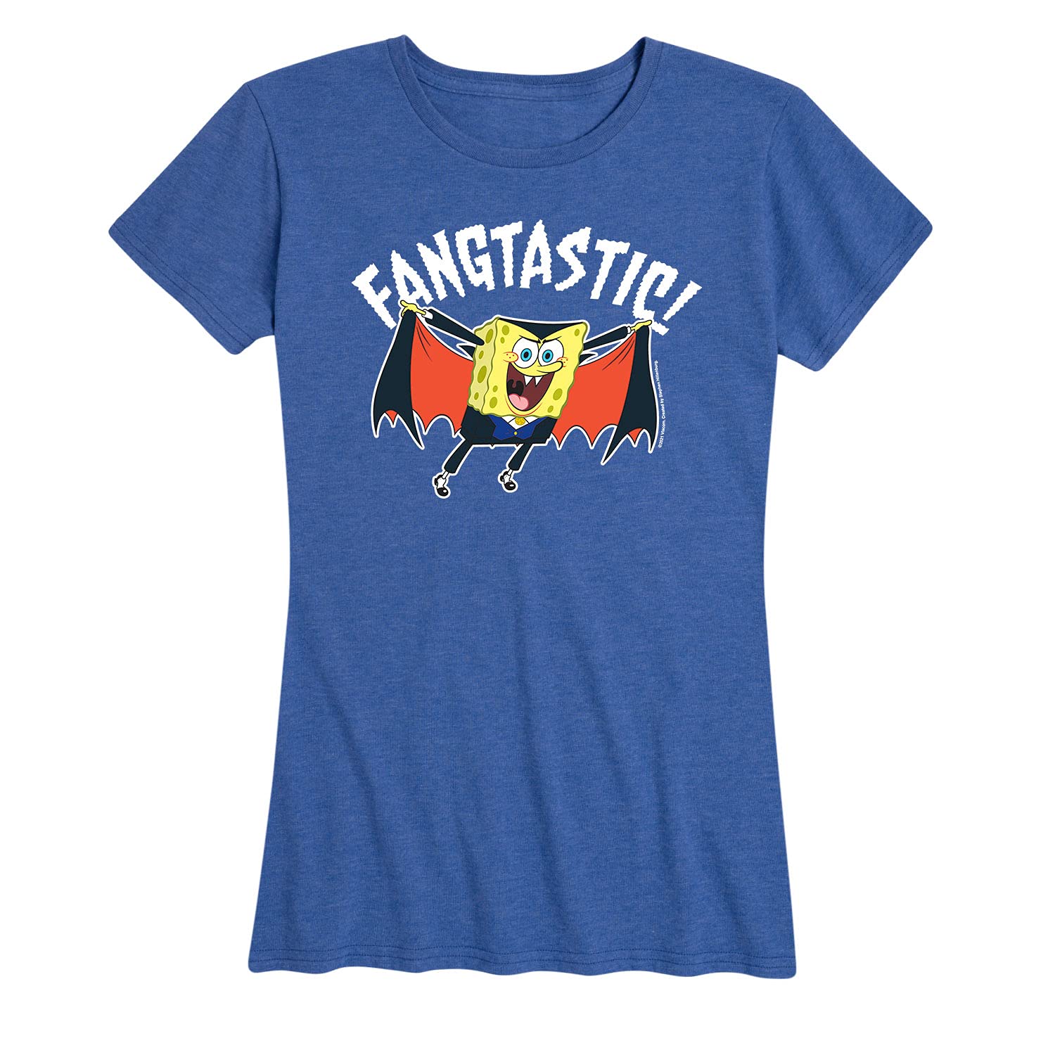 Spongebob Squarepants Fangastic Women's Short Sleeve Graphic T-Shirt | Funny Cartoon Tee for Women | Casual Wear, Cosplay & Gift Idea