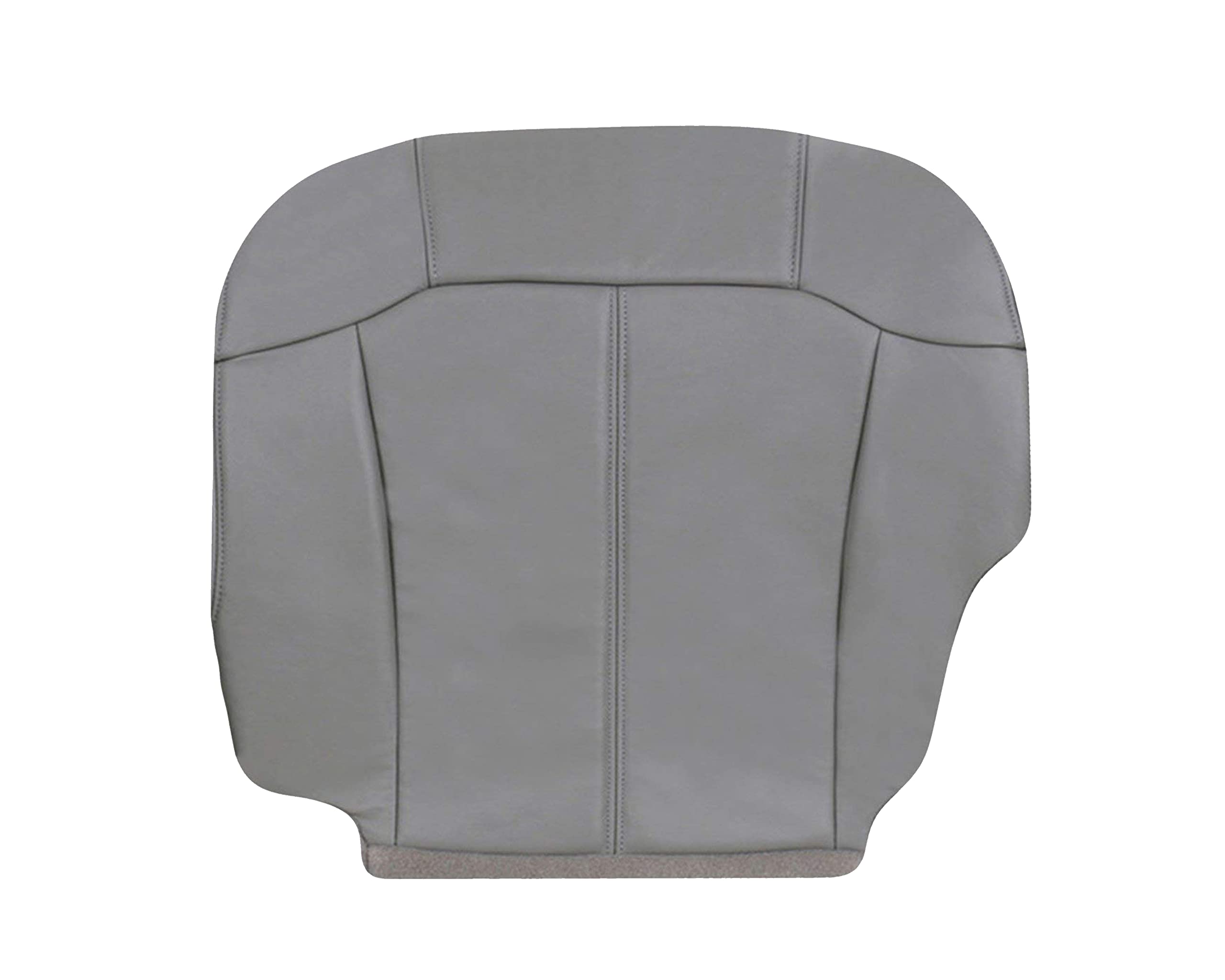 2000-2002 Chevy Suburban Tahoe Replacement Synthetic Leather Seat Cover - Passenger Bottom Light Pewter Gray - Durable Vinyl Car Seat Covers for Comfort & Protection - Perfect for Daily Commute, Road Trips and Family Adventures