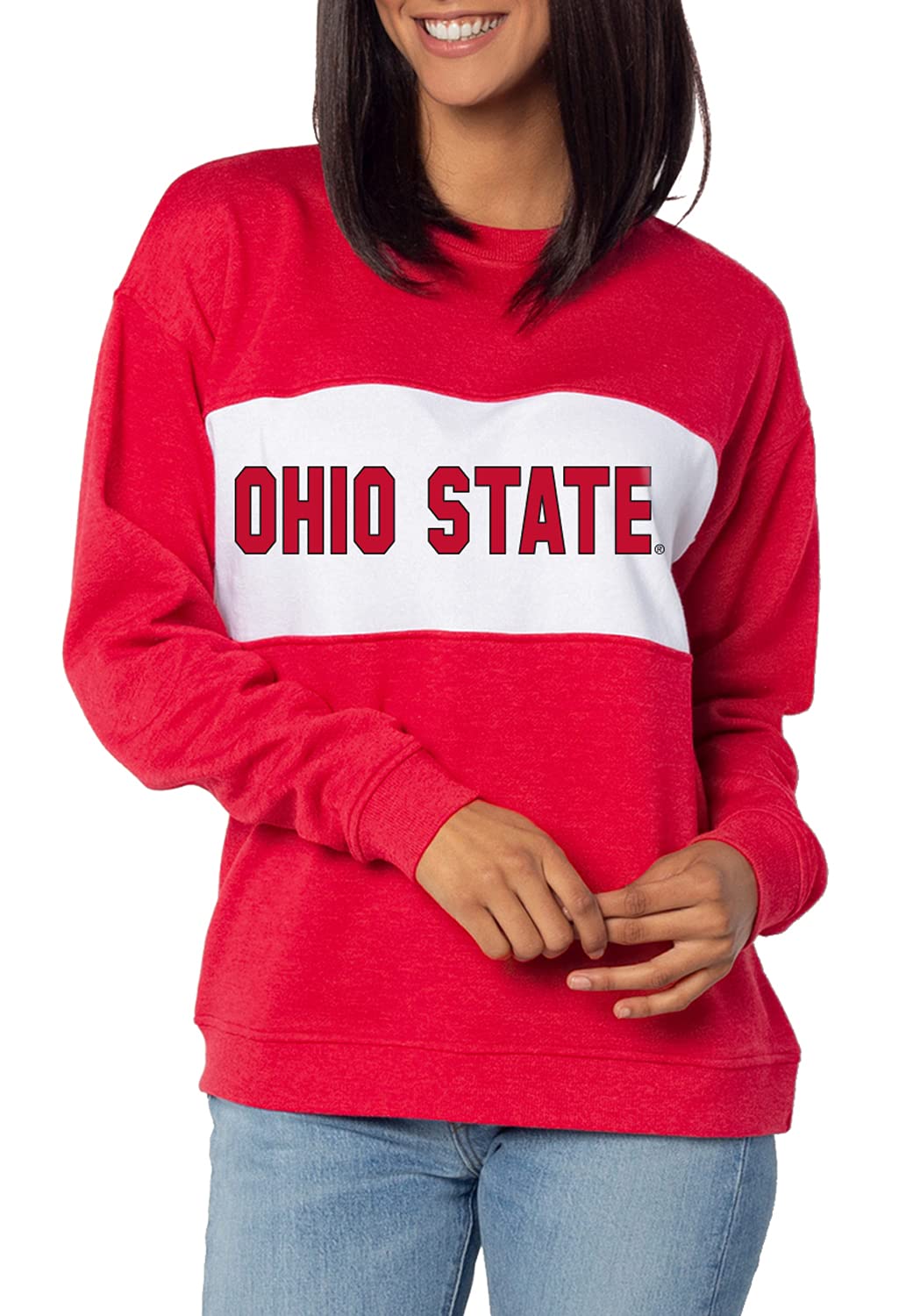 Chicka-D Women's Vintage Pennant Sweatshirt - Soft & Cozy Pullover for Casual Wear, Lounge & Fall Outfits