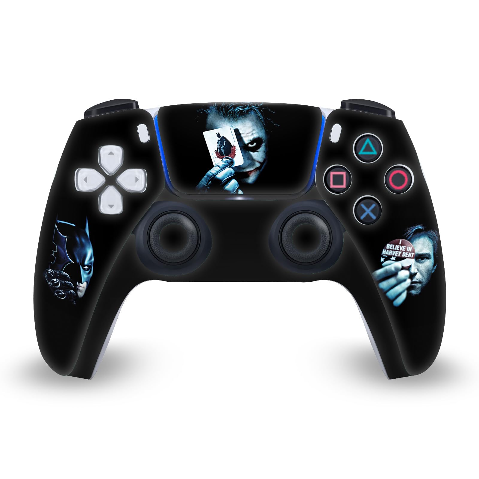 Official The Dark Knight Joker Art Vinyl Skin Sticker for Sony PS5 Slim/PRO Disc Edition Console & DualSense Controller - Gaming Accessories, Protective Decal for Playstation 5 - Perfect for Batman Fans & Gaming Setups
