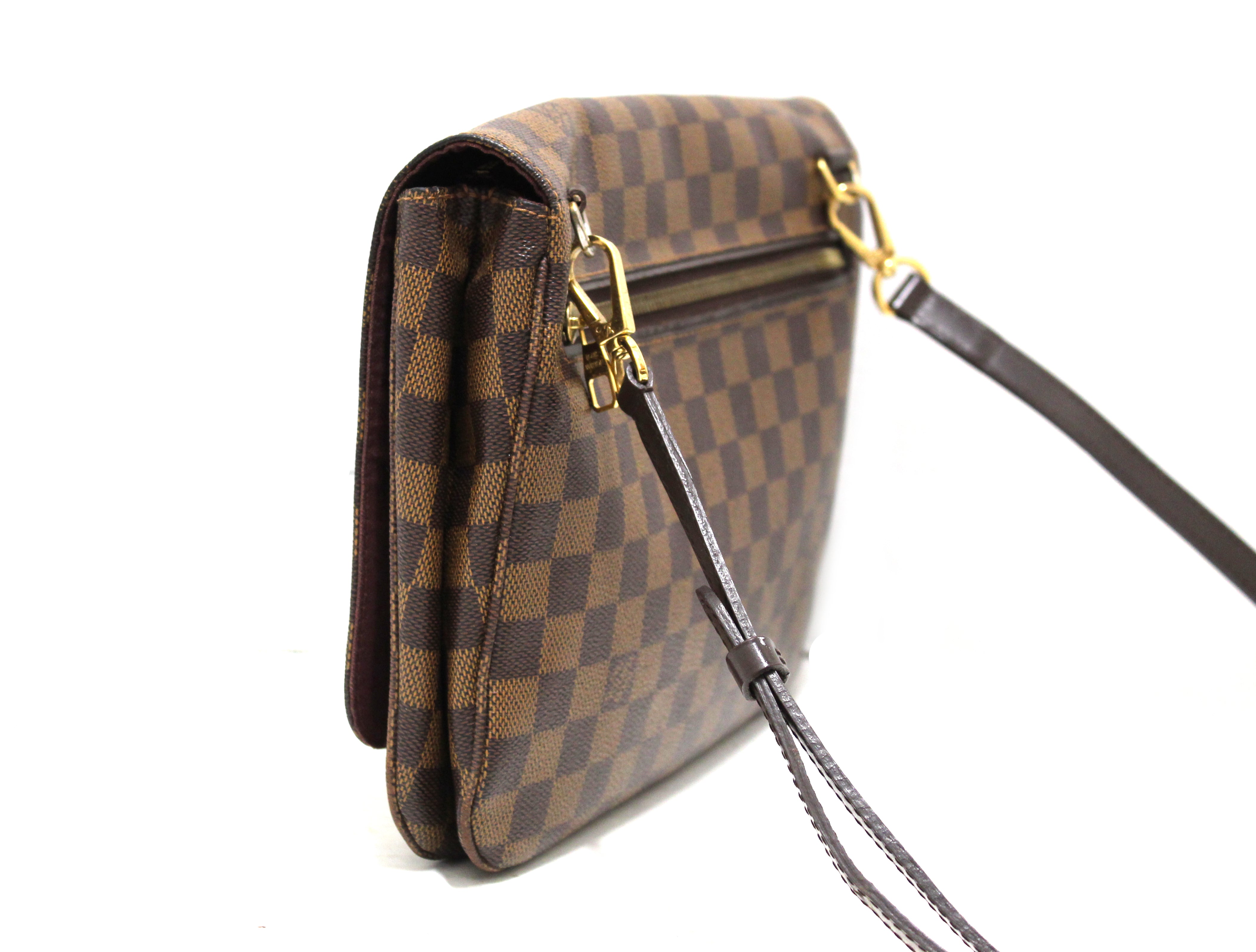 Authentic Louis Vuitton Damier Ebene Hoxton GM Messenger Bag for Men - Luxury Crossbody Shoulder Bag with Leather Trim - Perfect for Work, Travel & Daily Use