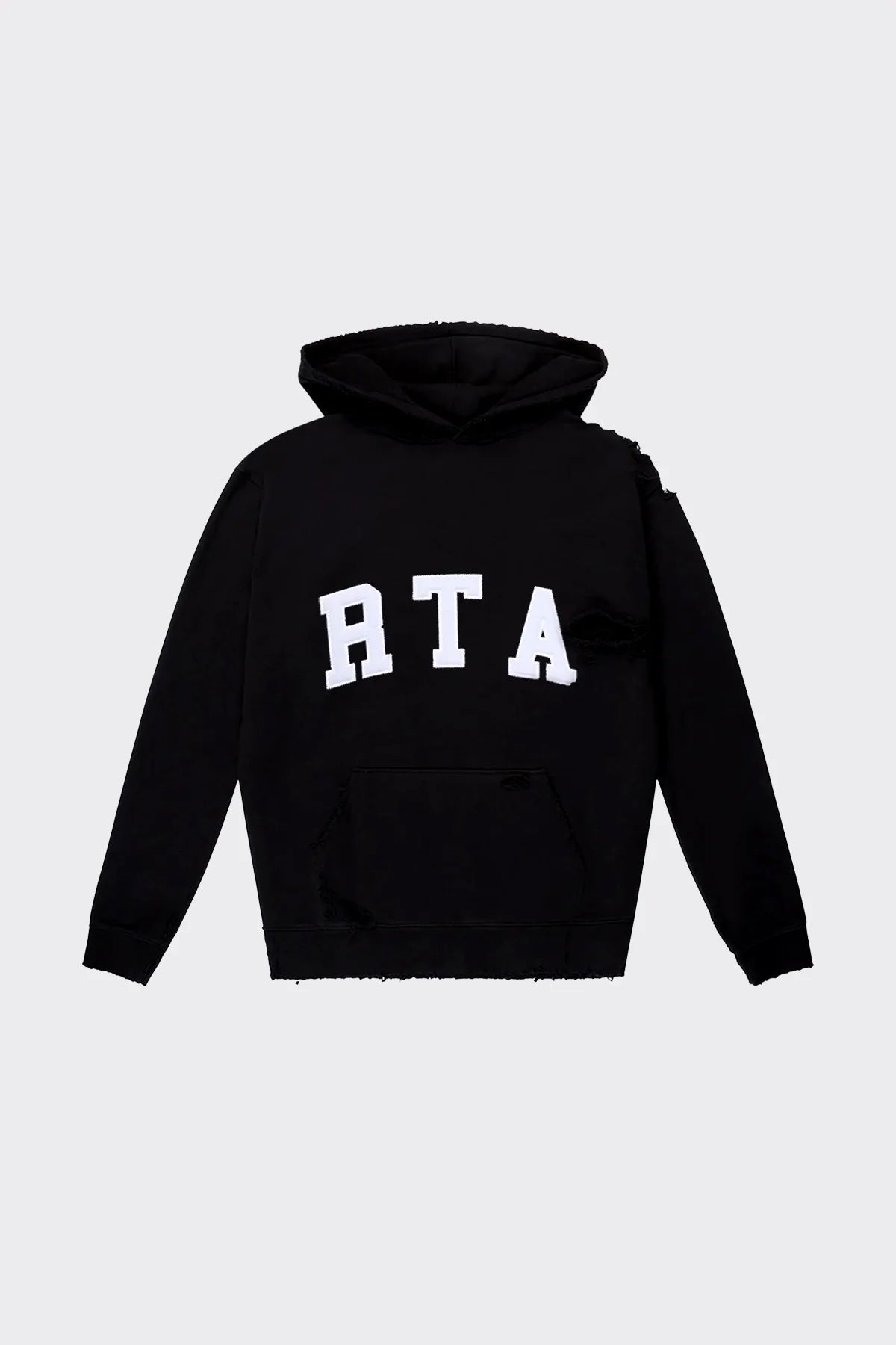 RTA Markus Black Collegiate Hoodie for Men - Trendy Pullover Sweatshirt with Kangaroo Pocket | Perfect for College, Gym & Casual Wear