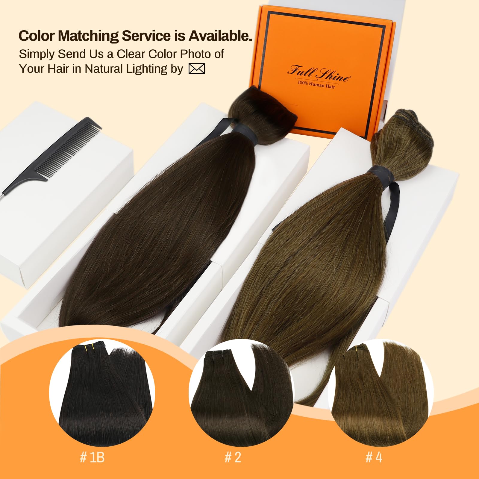 22 Inch Full Shine Sew-In Hair Extensions - 100% Real Human Remy Hair Weft for Natural Look | Perfect for Daily Wear, Special Occasions & Styling