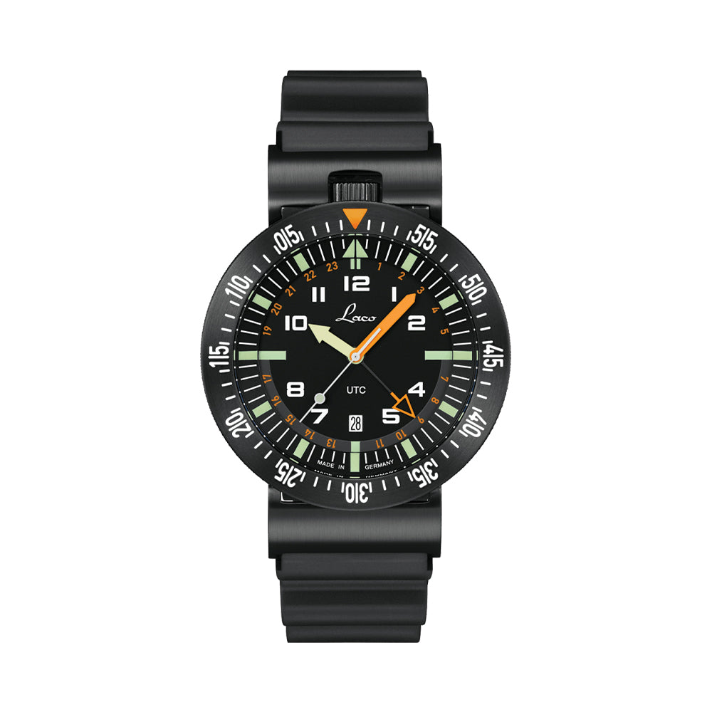 Squad Atacama UTC Quartz 46mm Black Watch with Rubber Strap - Perfect for Outdoor Adventures, Travel & Everyday Wear