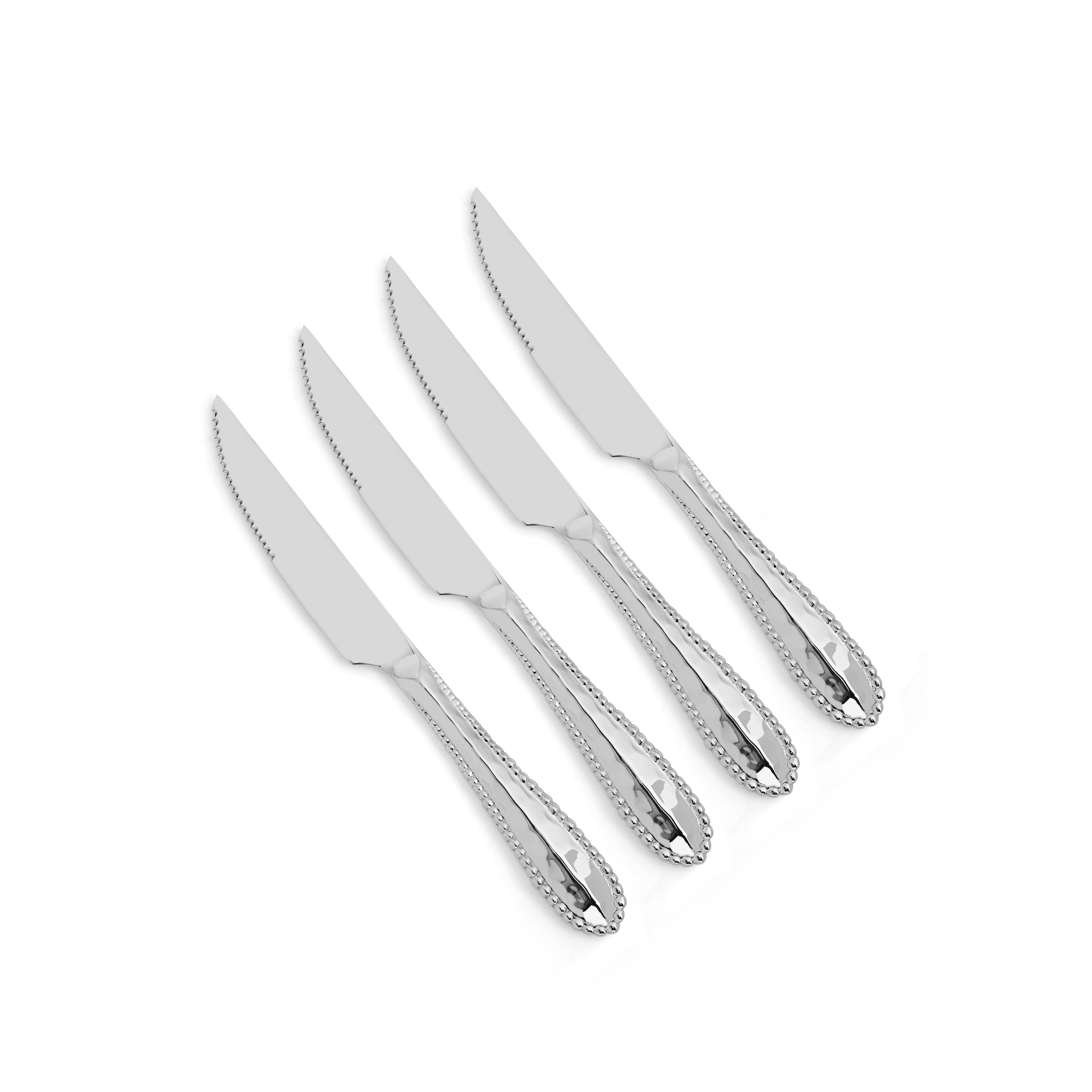 Premium Molten Steak Knife Set - 8-Piece Stainless Steel Serrated Blades with Ergonomic Handles - Perfect for Grilling, BBQ Parties & Fine Dining Steakhouse Experience at Home