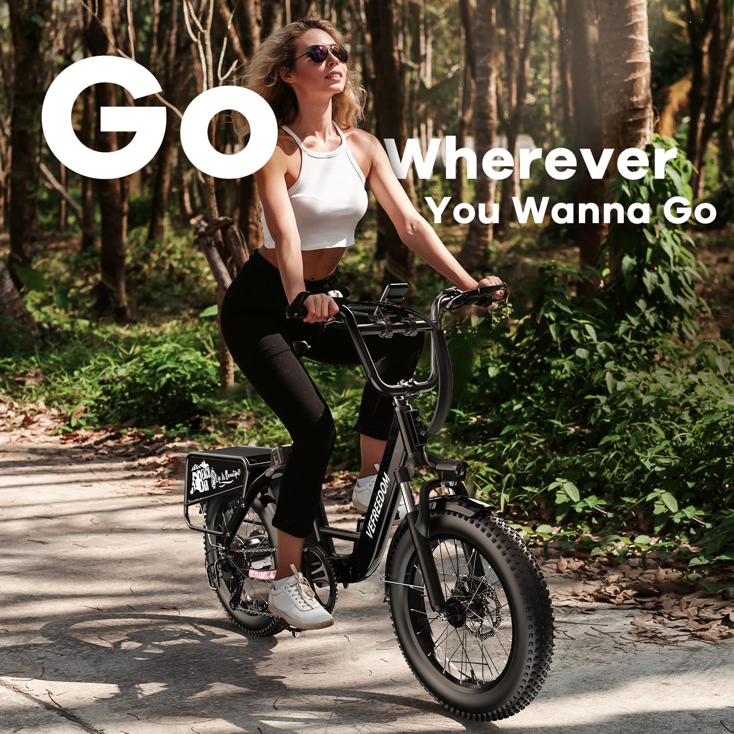 1500W Peak Electric Bike for Adults - 48V 20Ah Removable Battery, 70 Miles Range & 30MPH Speed - 20