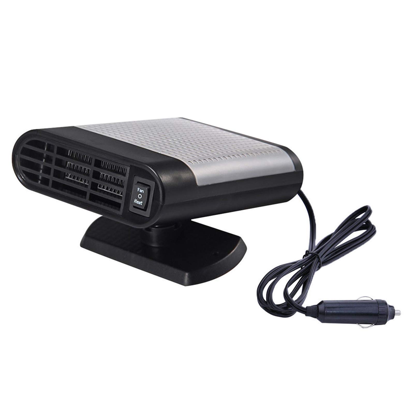 12V Portable Car Heater - Universal Interior Heating & Cooling Fan with Defroster and Demister for Winter - Red Car Accessory for Window Mist Removal & Cabin Comfort