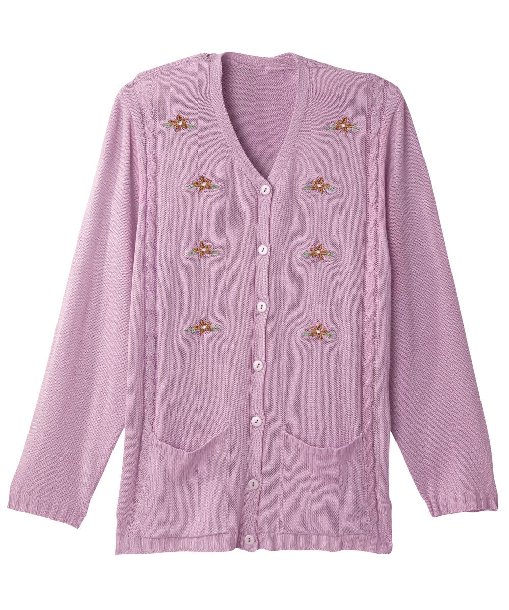 Women's Lightweight Open Back Floral Cardigan - Soft Knit Wrap Sweater for Spring & Summer - Perfect for Beach Cover-Ups, Date Nights & Layering Outfits