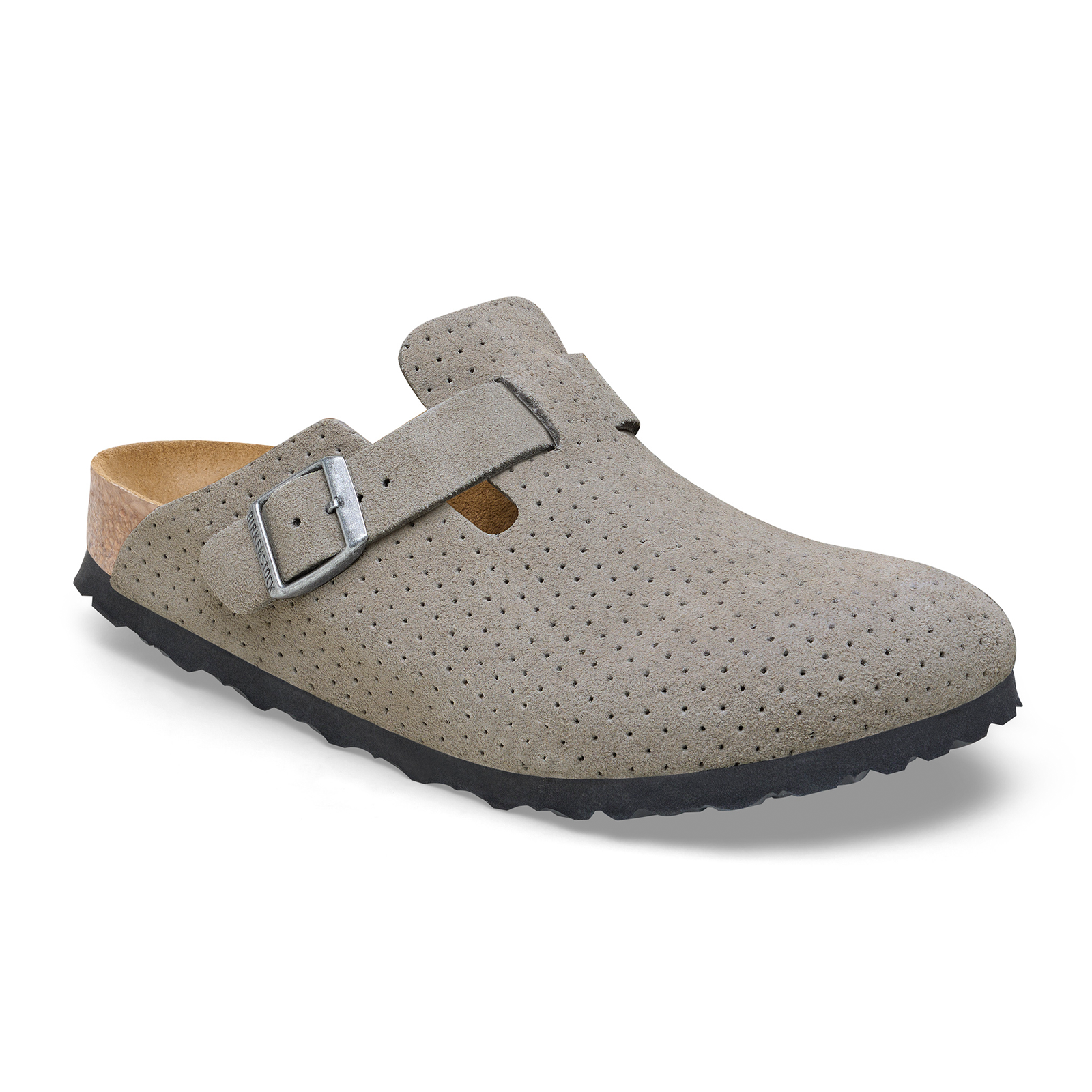 Birkenstock Boston Narrow Clog for Women - Dotted Stone Coin Suede Leather Comfort Shoes | Perfect for Casual Wear, Office & Home Use