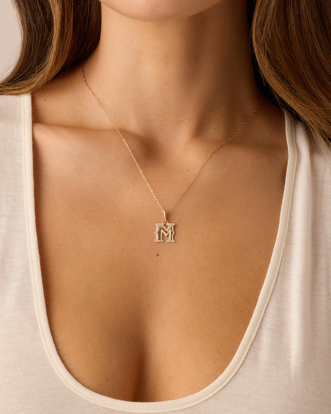 Diamond Era Alphabet Charm Pendant - A-Z Initial Letter Necklace for Women, Personalized Jewelry Gift for Her - Perfect for Birthdays, Anniversaries, and Special Occasions