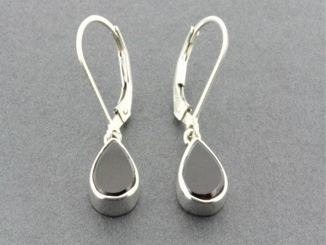 Little Teardrop Earrings - Genuine Garnet & Sterling Silver Dangle Earrings for Women | Perfect for Weddings, Parties & Everyday Elegance