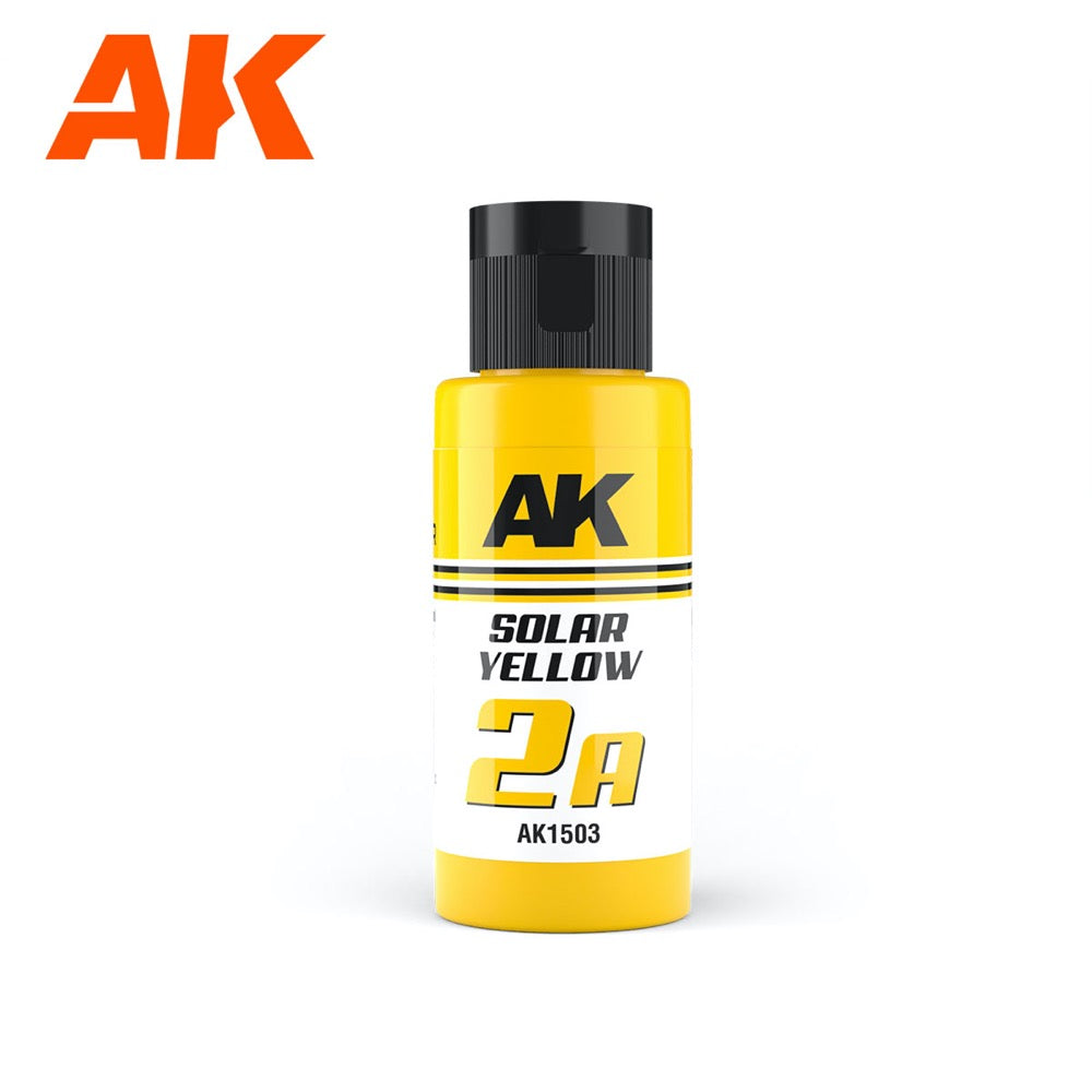 AK Interactive AK1503 Dual Exo Sc-Fi 2A Solar Yellow 60ml Acrylic Paint - Perfect for Model Kits, Miniatures & Sci-Fi Projects