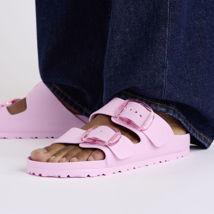 Birkenstock Arizona Big Buckle Sandals - Pink EVA Comfortable Slide Sandals for Women | Perfect for Beach, Pool, and Summer Casual Wear