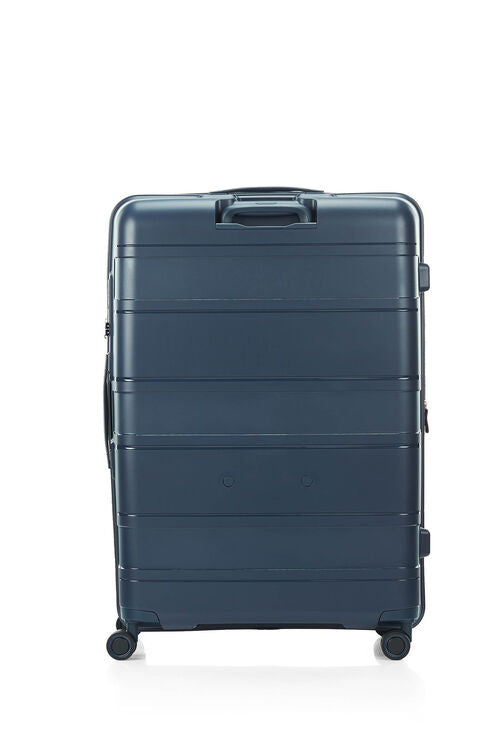 American Tourister Light Max 82cm Large Spinner Suitcase - Navy Blue Expandable Luggage for Travel, Business Trips & Vacations | Durable Spinner Wheels & Lightweight Design