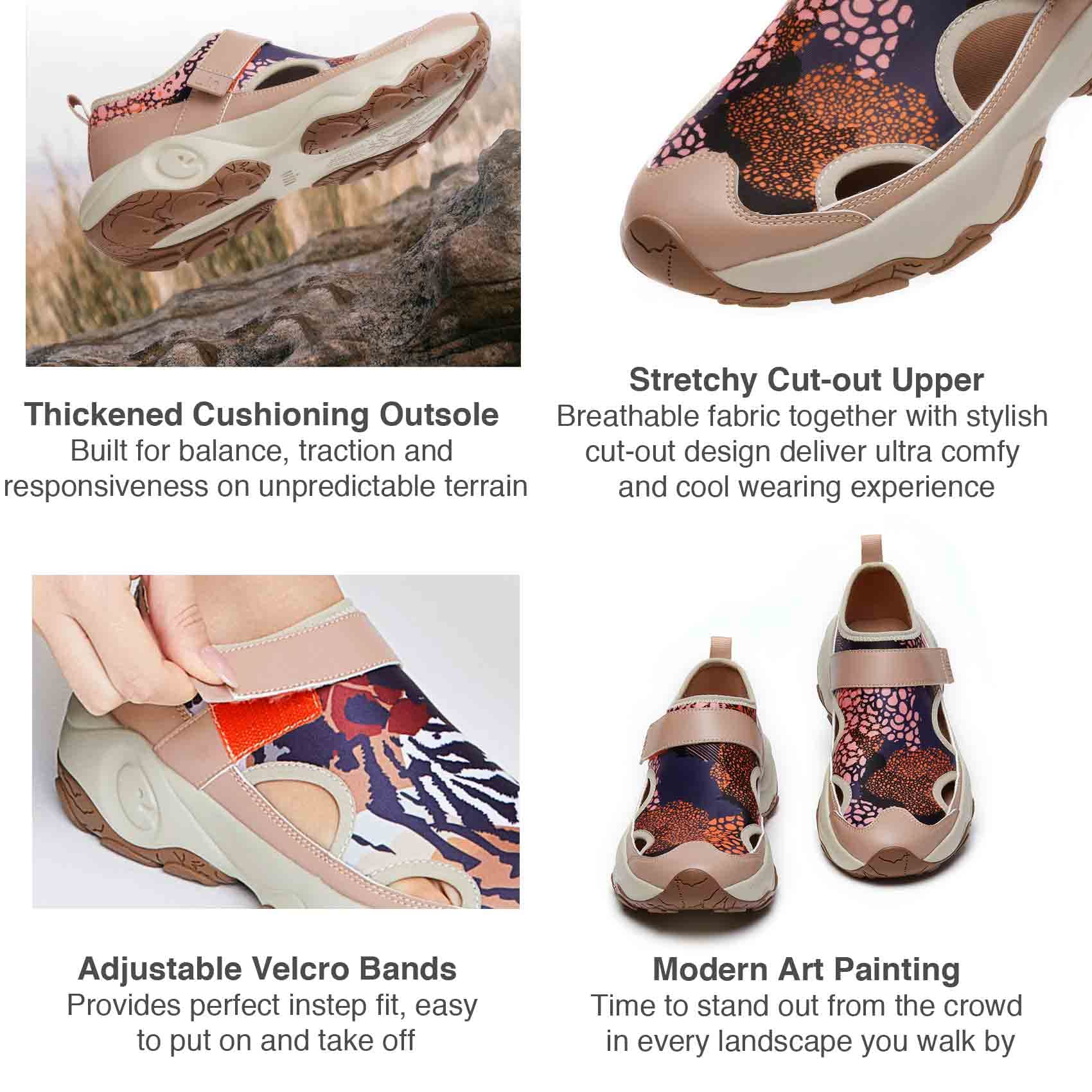 UIN Women's Closed Toe Outdoor Sandals - Lightweight Hiking & Walking Shoes for Summer Travel, Beach, Water Sports & Casual Wear