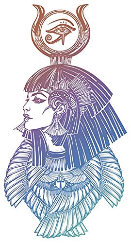 Pastel Rainbow Ombre Cleopatra Egyptian Goddess Magnetic Vinyl Bumper Sticker - 4