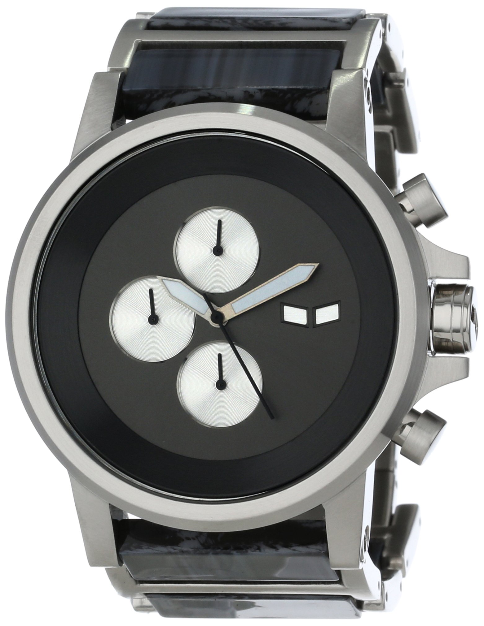 Vestal Men's PLA021 Plexi Acetate Silver Grey Gunmetal Watch - Stylish Analog Wristwatch for Business, Casual & Formal Occasions
