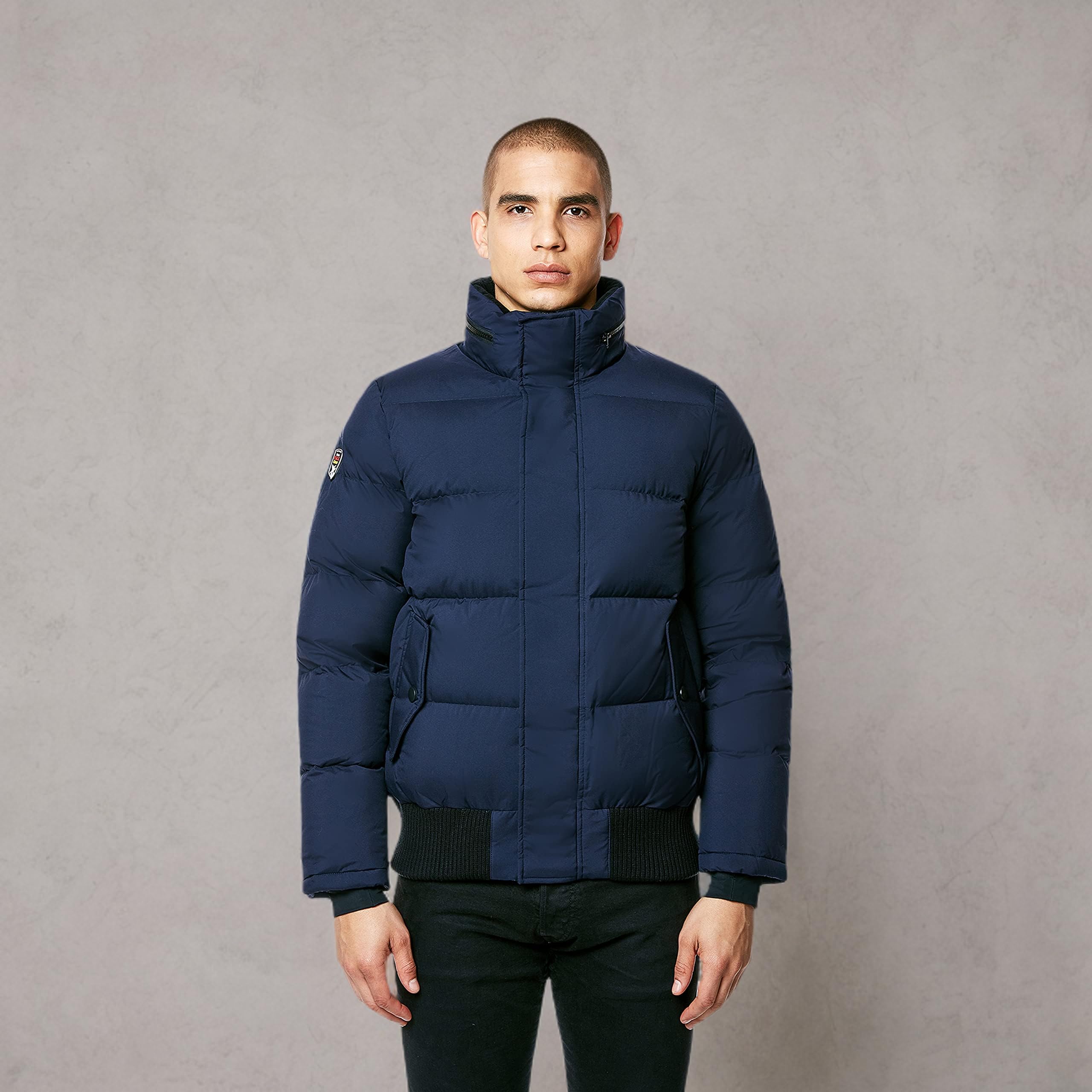 Triple F.A.T. Goose Bromley Men's Bomber Down Jacket - Warm Winter Puffer Coat for Outdoor Activities & Urban Style | Waterproof & Lightweight | Perfect for Skiing, Hiking & Daily Commute